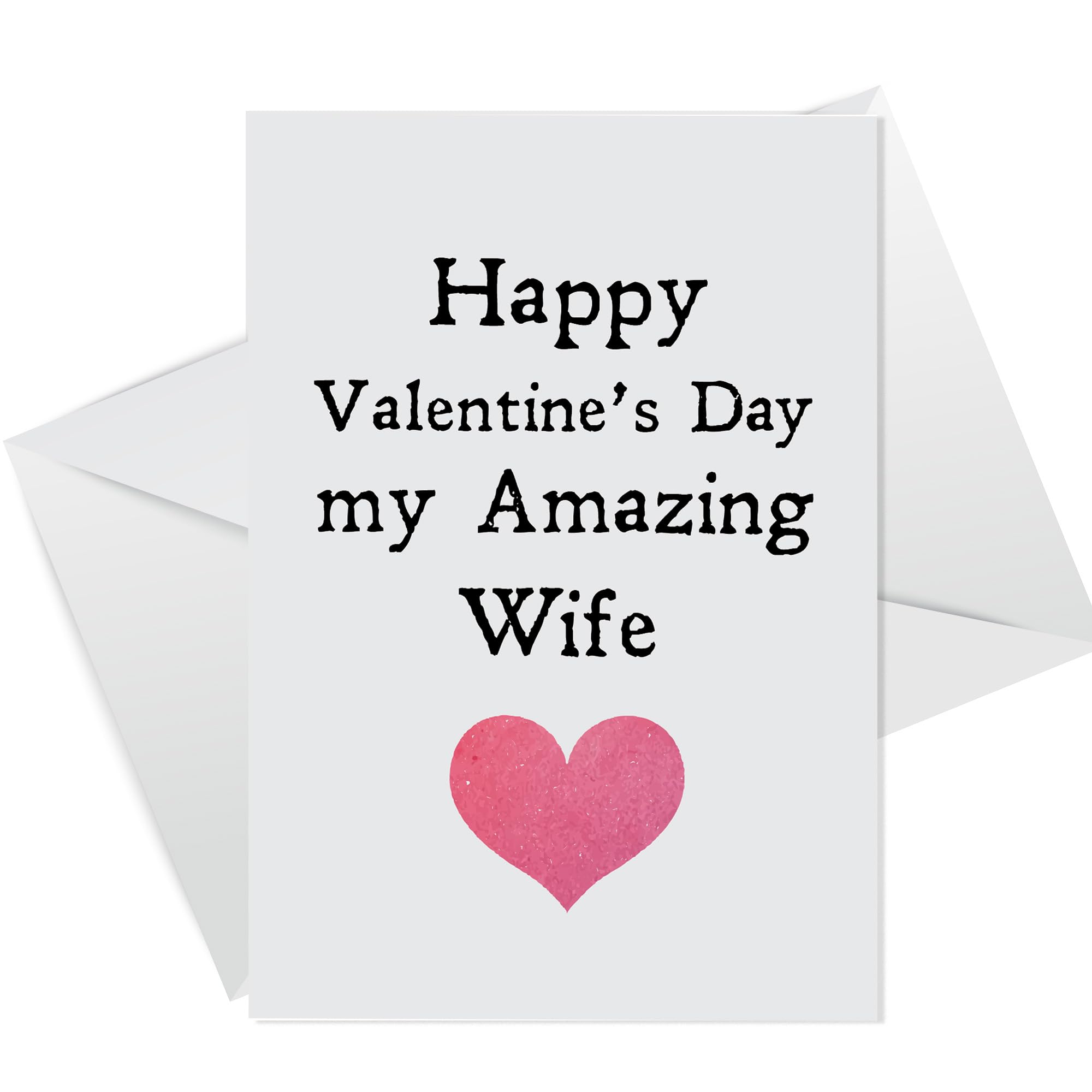RED OCEAN Happy Valentines Day Card For Amazing Wife, Valentines Card For Wife, Wife Card, Valentines Day Greetings Card With Envelope, Card For Wife
