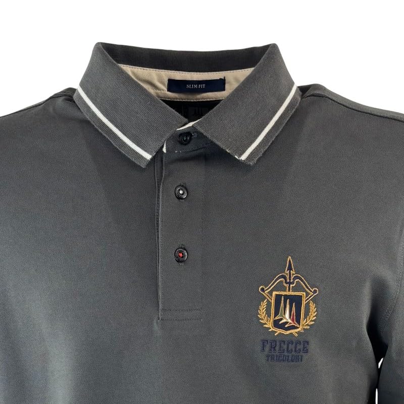 Aeronautica Militare Polo Manica Lunga PO1885 col. 34400 Taglia L Grigio Scuro L