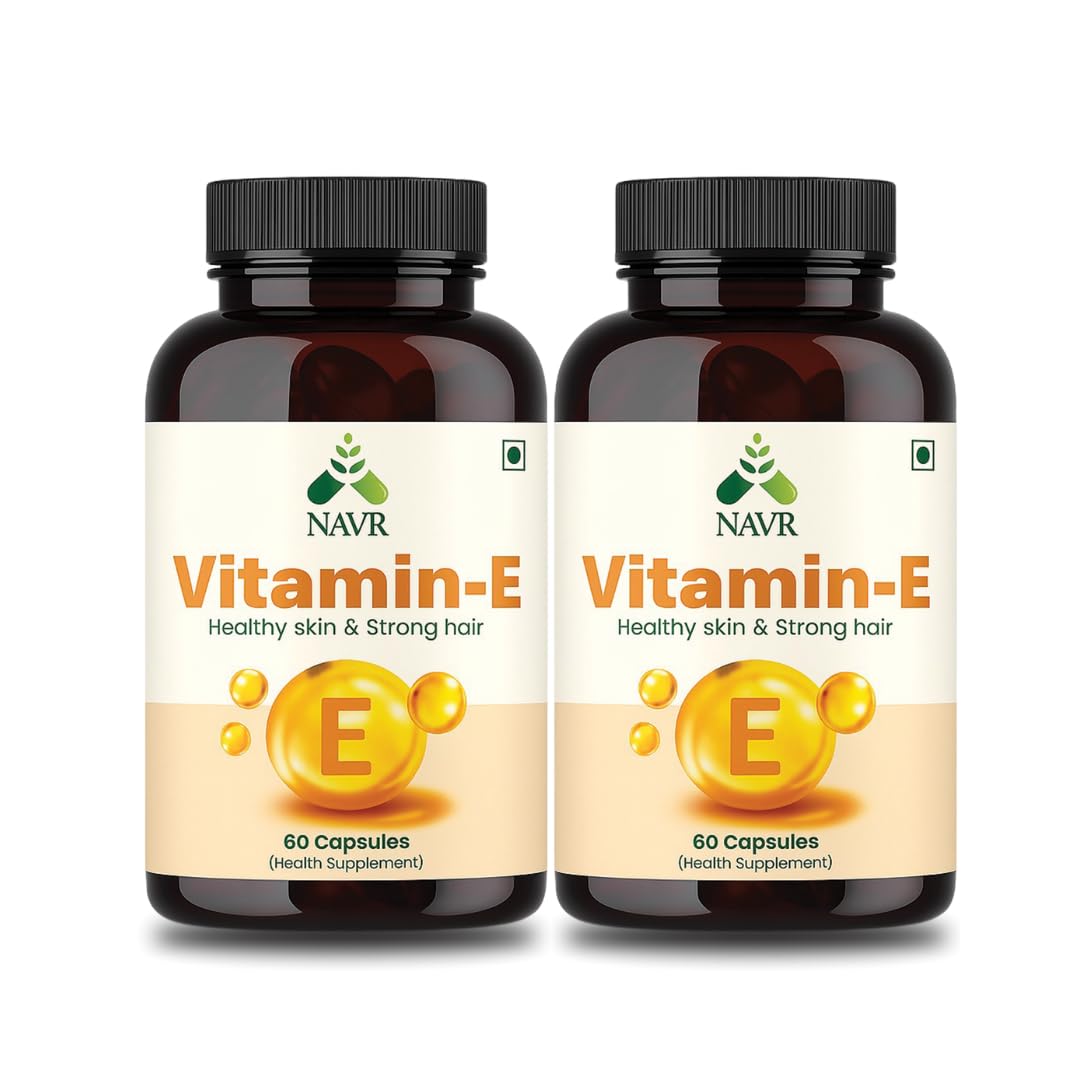 NAVR Vitamin E Capsules 10 mg (Alpha Tocopherol) | 60 Capsules | Supports Skin Health, Hair & Nail Care, Eye Wellness & Heart Health | Daily Antioxidant Supplement for Men & Women — Amazon image 9