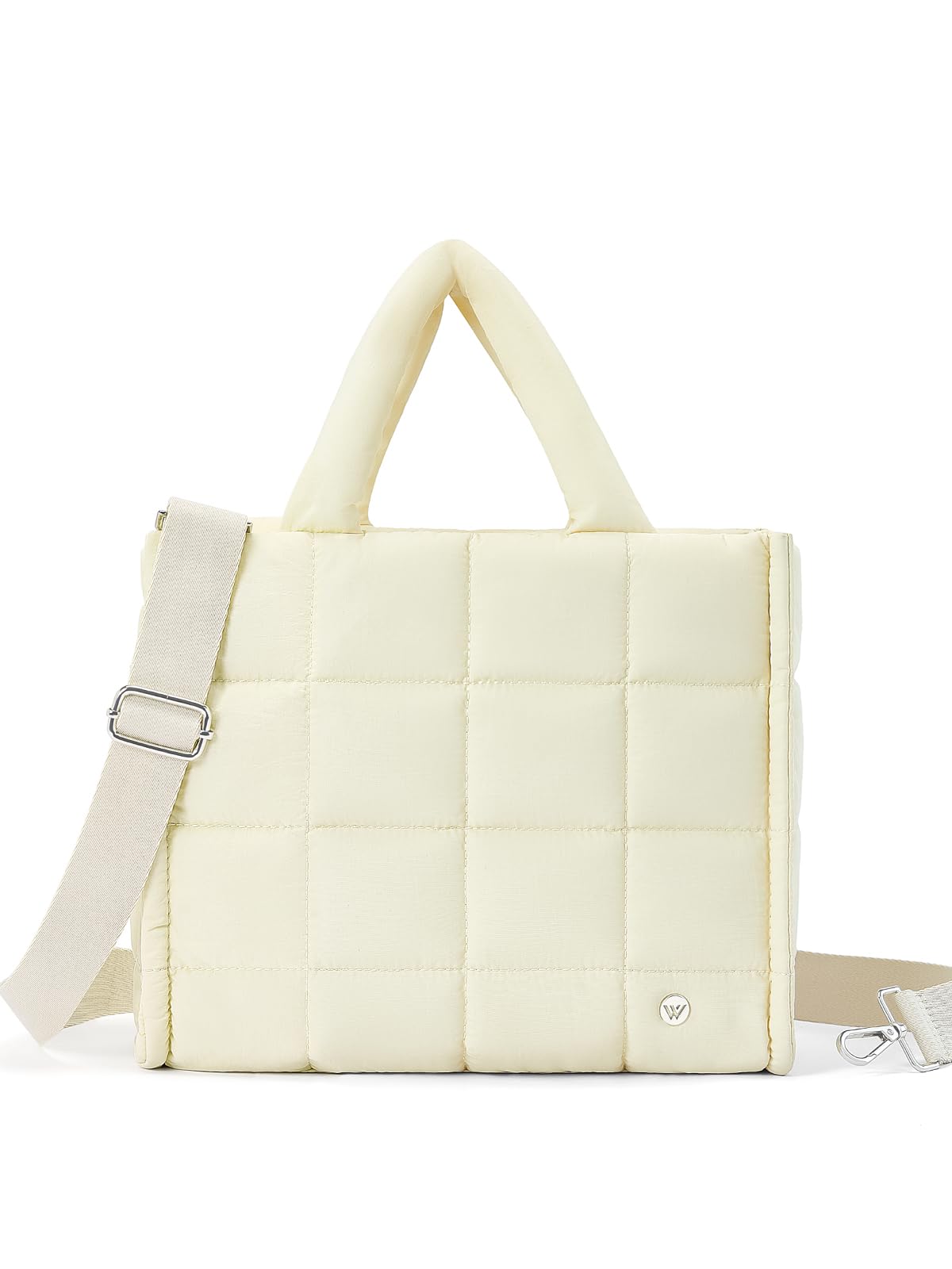 WESTBRONCO Puffer Crossbody Bags for Women Quilted Tote Bag Puffy Weekender Overnight Bag Nylon Shoulder Handbag