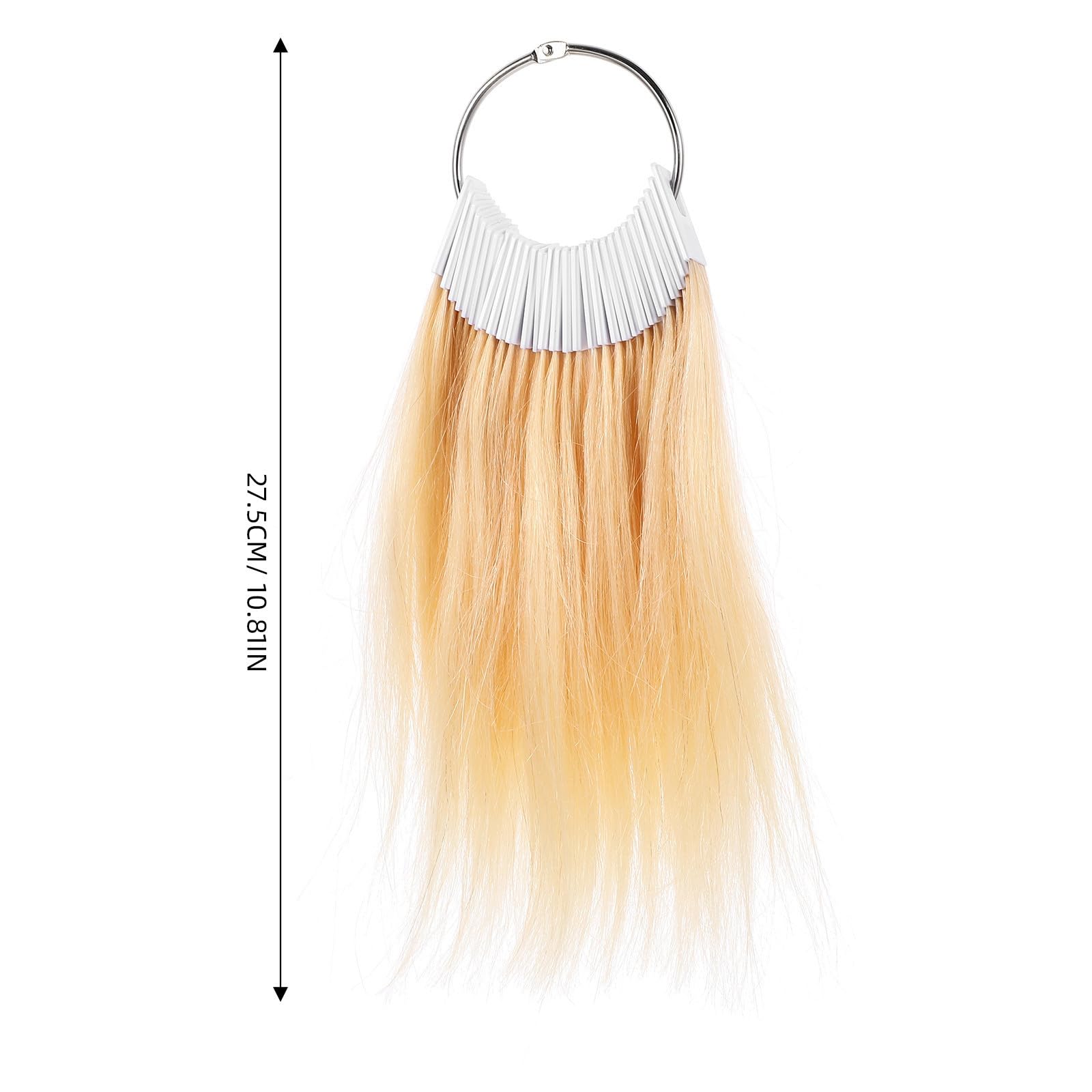UKCOCO Nuancier de 30 Pièces en Cheveux Réels pour Test Capillaire, Échantillons de Coloration Naturels, Peau Sensible, pour Salon et Coiffeurs Professionnels