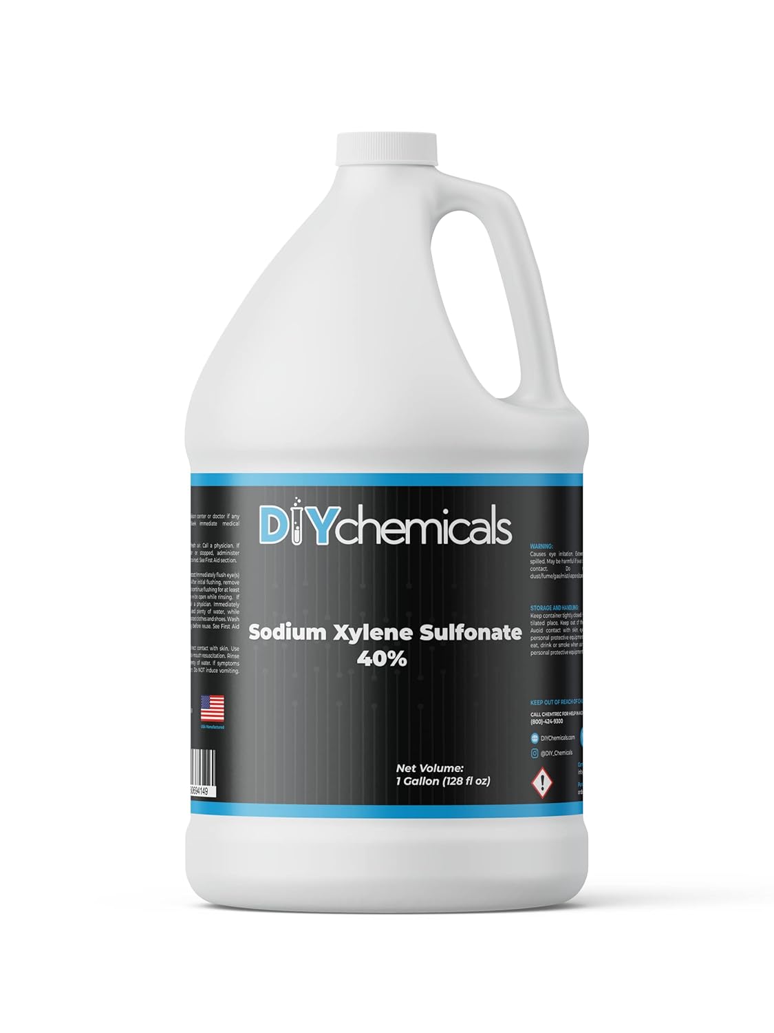 Sodium Xylene Sulfonate 40% (SXS 40%) - Detergent Base, Shampoo Base, Liquid Detergent, Dishwashing Liquids - Made in USA (1 Gallon)