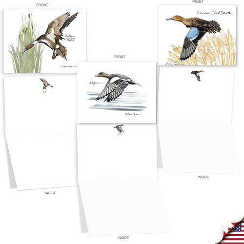 Miniatura 4 de The Best Card Company Juego de 20 tarjetas de notas de patos en blanco surtidos de 4 x 5.12 pulgadas con sobres (10 diseños, 2 de cada uno) para