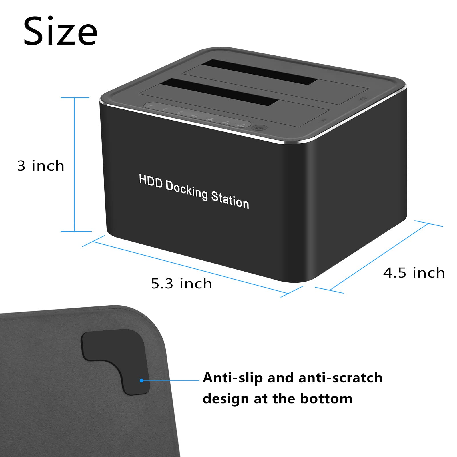 MOUDOAUER USB 3.0 SATA podwójny dysk twardy podstawa mobilny dysk twardy klon offline 2,5/3,5 cala dysk akcesoria