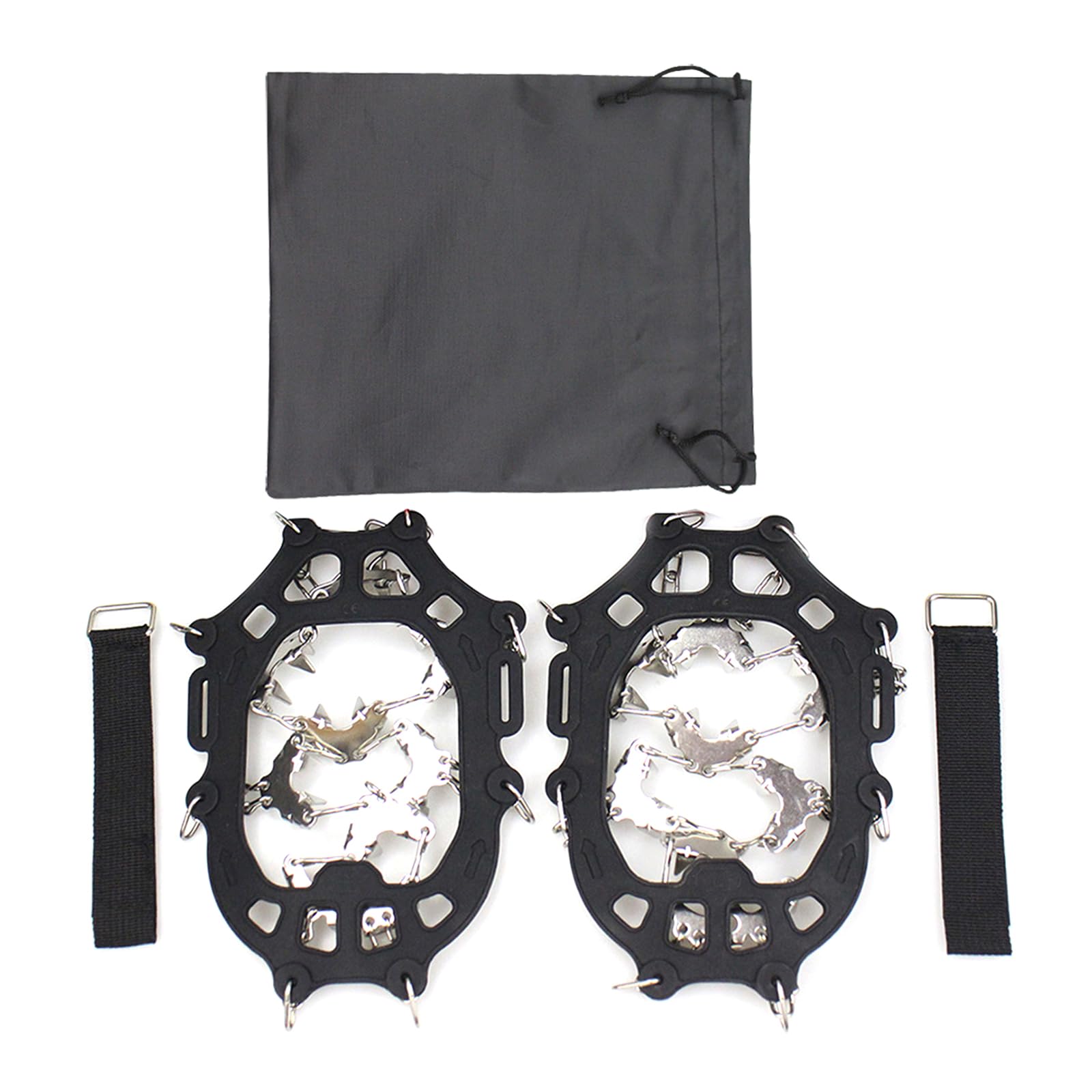 32 Spikes Ice Grips Crampons Traction Cleats Anti Slip Ice Cleats Snow Grips for Winter Outdoor Activities