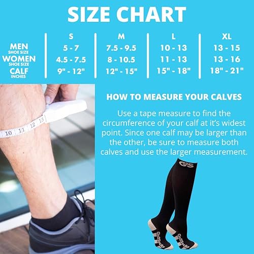 Miniatura 2 de Go2Socks - Calcetines de compresión para hombres y mujeres, enfermeras, corredores, atletas calcetines médicos de 20-30 mmHg