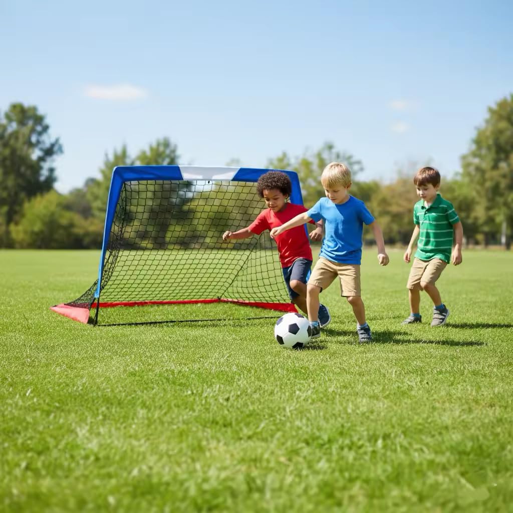 Amazon | RUNNZER サッカー ゴール ネット 2個セット子供用おりたたみ