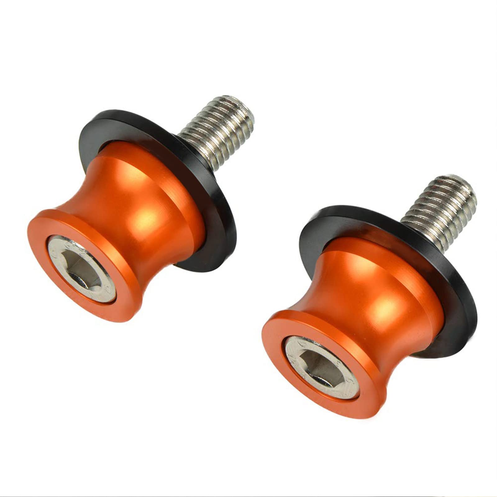 CNC Aluminio Diabolos M10 Basculante de Deslizadores Tornillos del Soporte para Duke 125 200 2012-2015 Duke 390 2013-2015-Naranja