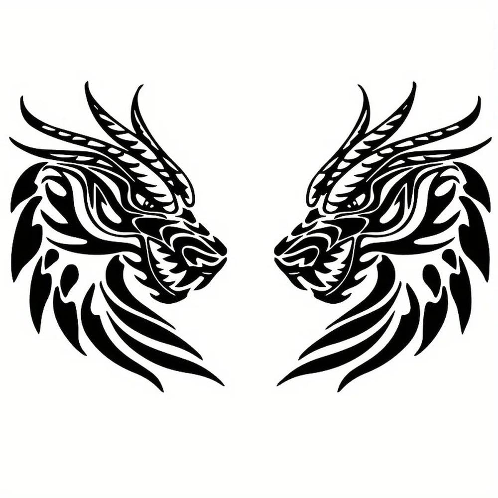 Vinyl Decal Featuring A Dragon Design for Decorating Cars Laptops and Bumpers