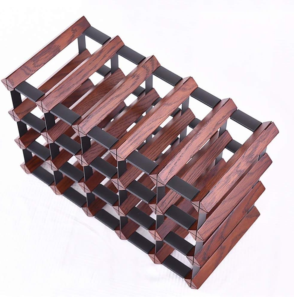 Wine Rack Cube Solid Wood Free-Standing Wine Display Stand Wine Cabinet Large Capacity for Multiple Bottles of Wine Suitable for Home Wine Cellar Bar Wine Show A