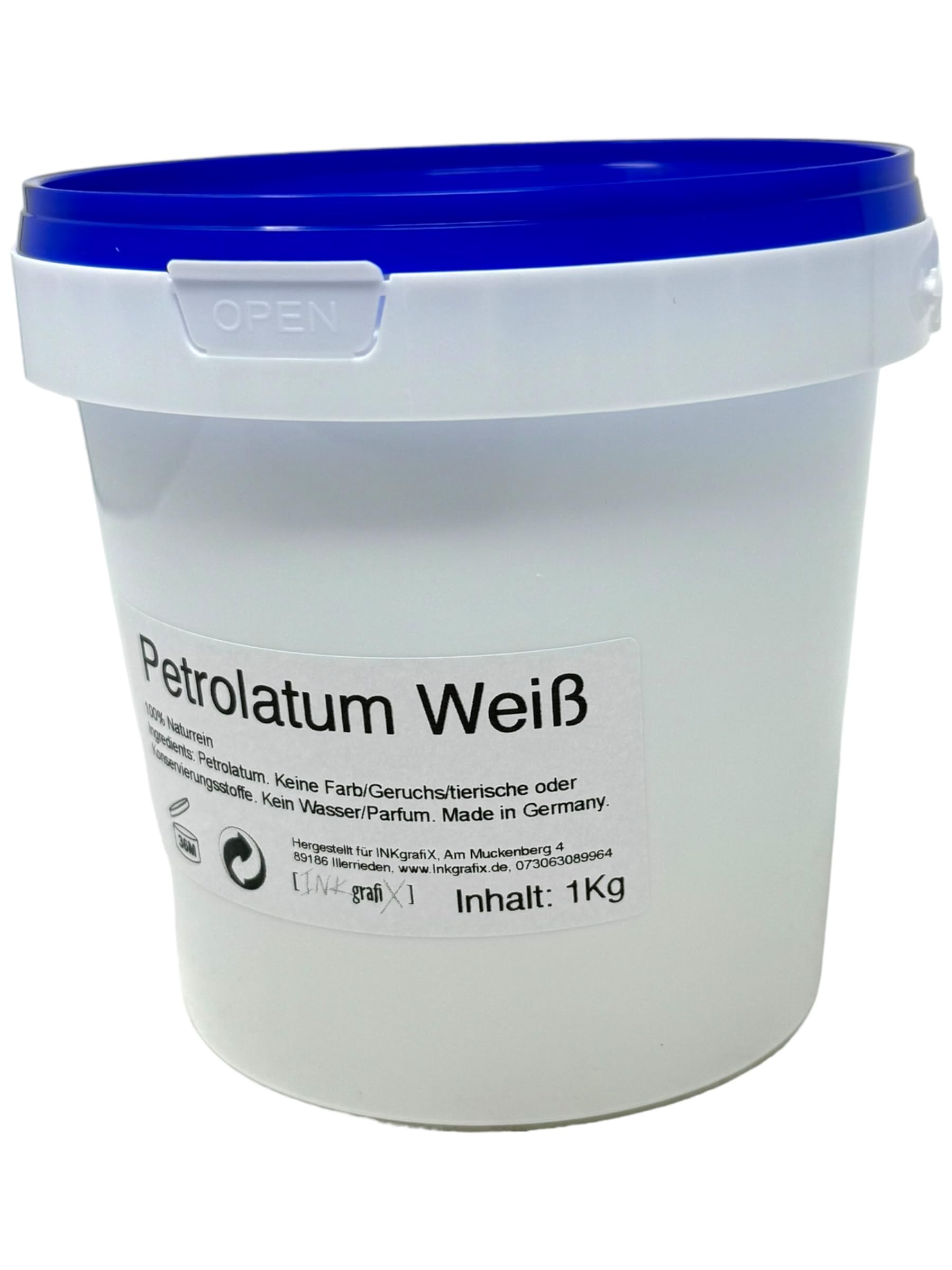 2 x 1 kg wazelina biała – INKgrafiX® Niemcy – STUDIO – IG60471 – krem do tatuażu pielęgnacja tatuażu