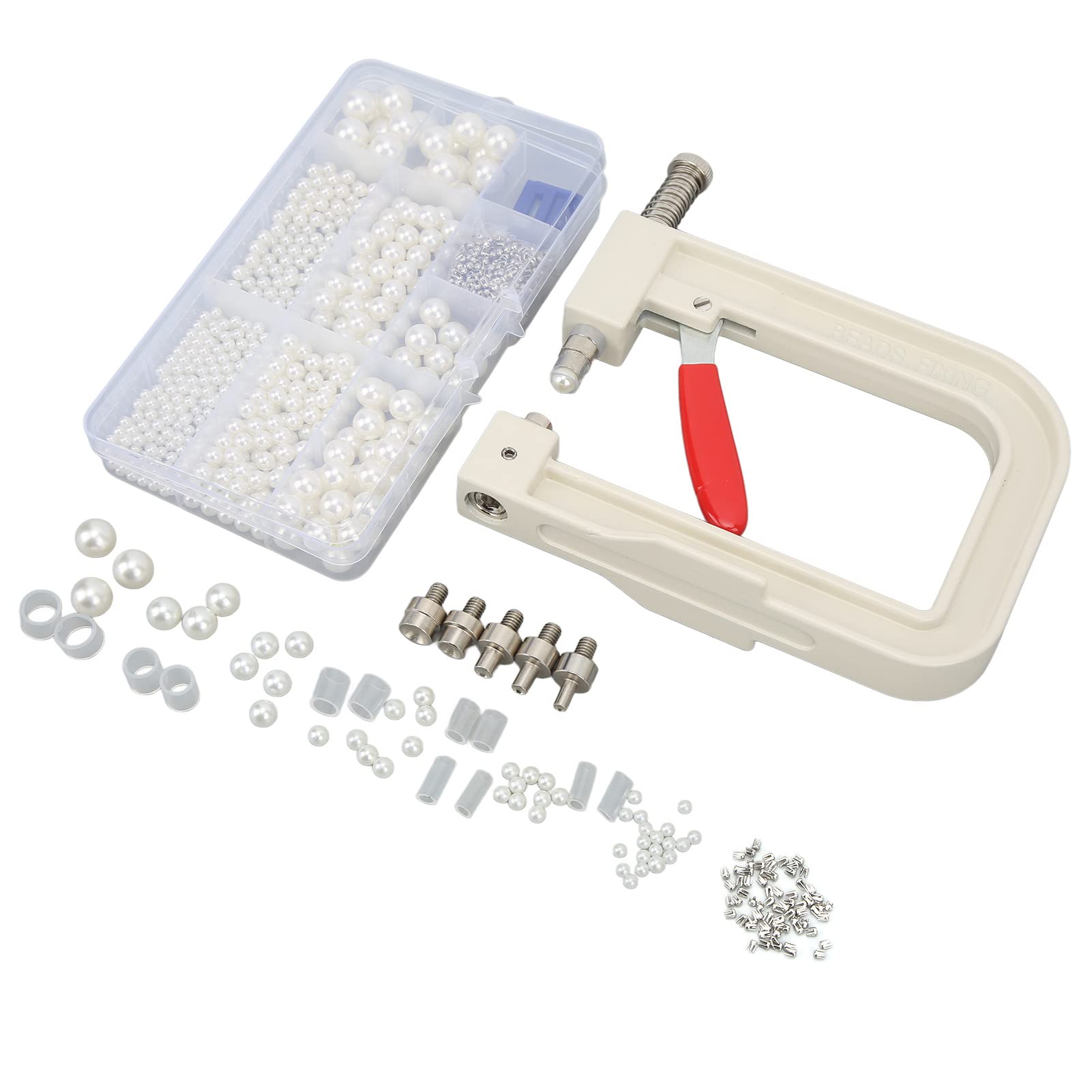 Socobeta Beads Rivet Fixing Machine, Wear Resistant Pearl Setting Machine  Kit Hand Press Simple Operate Firmly Fixed with Hand Press Machine
