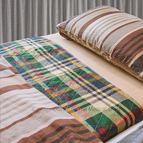 Heavy Duty Stain Masking Large 34" X 36" Reusable Washable Plaid Underpads For Incontinence, Bed Protection, Potty Training (34" W X 36" L (Pack Of 4)) #TOP3