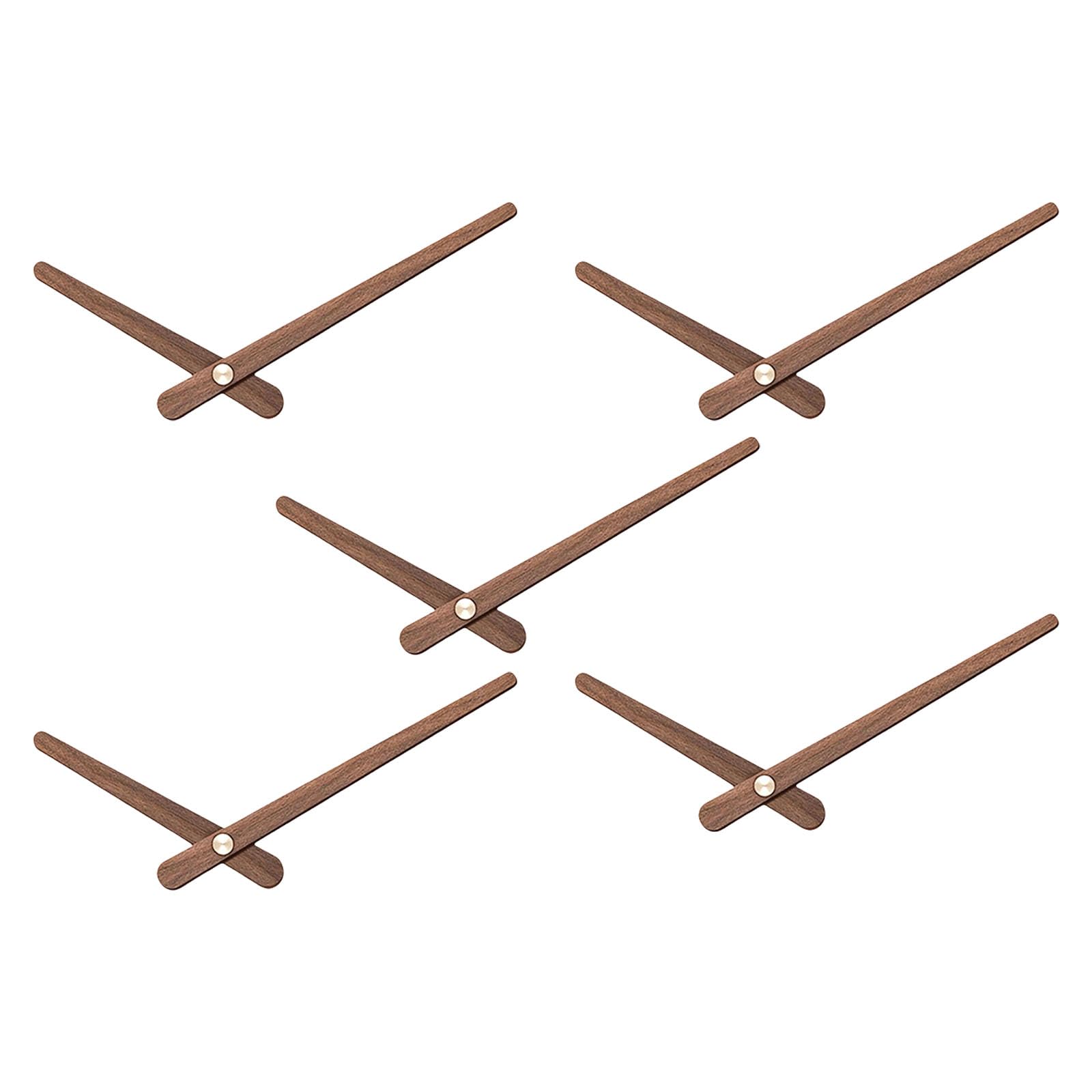Woedpez 5Sets Wooden Clock Hands for Projects and Replacement for 12 14 Inches Wall Clocks Clock Repair Parts