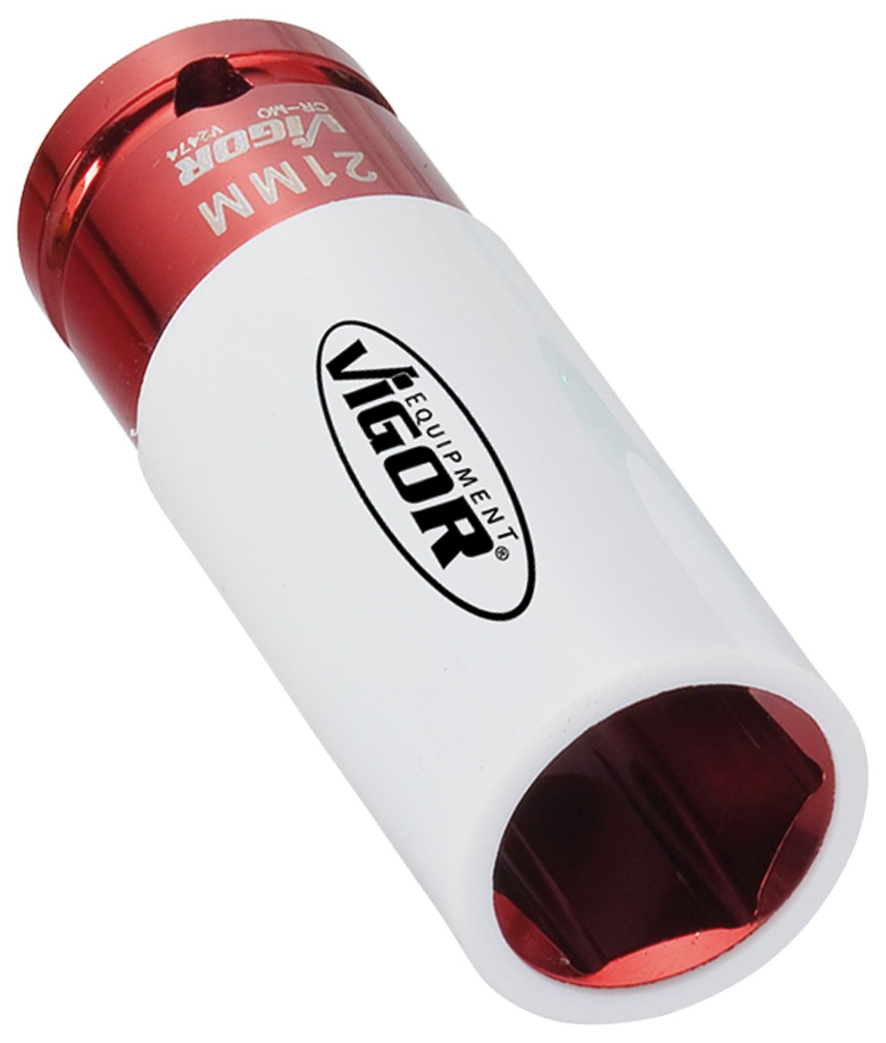 Vigor V2474 Impact Wrench Socket, 21 mm, Length 85 mm, Multi-coloured