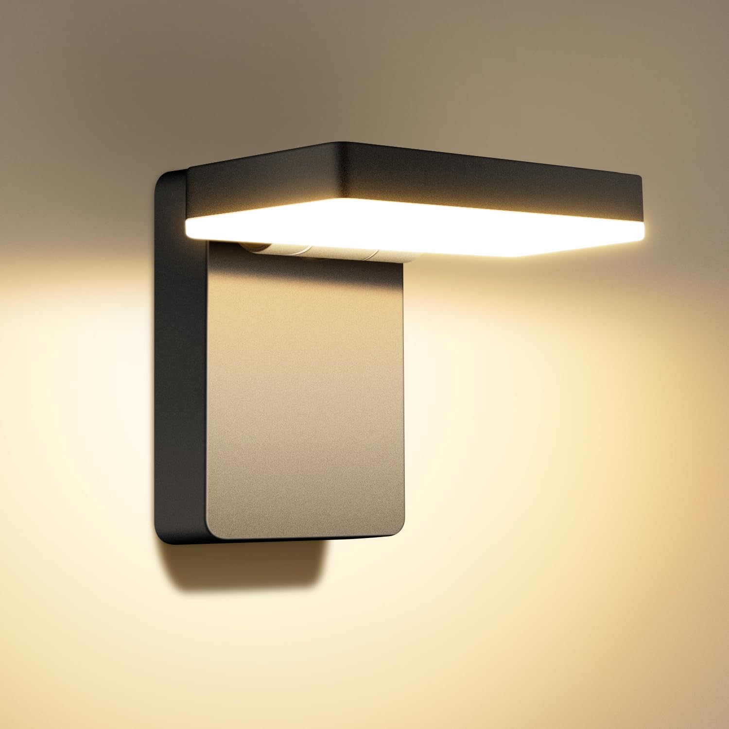 ledmo 60W Applique Da Parete Interno/Esterno 5000 Lumen Faretto LED Da Esterno Con Pannello LED Rotante a 360° 3000K Lampade da Parete Moderno Impermeabile IP65 per Ingresso Terrazza Corridoio