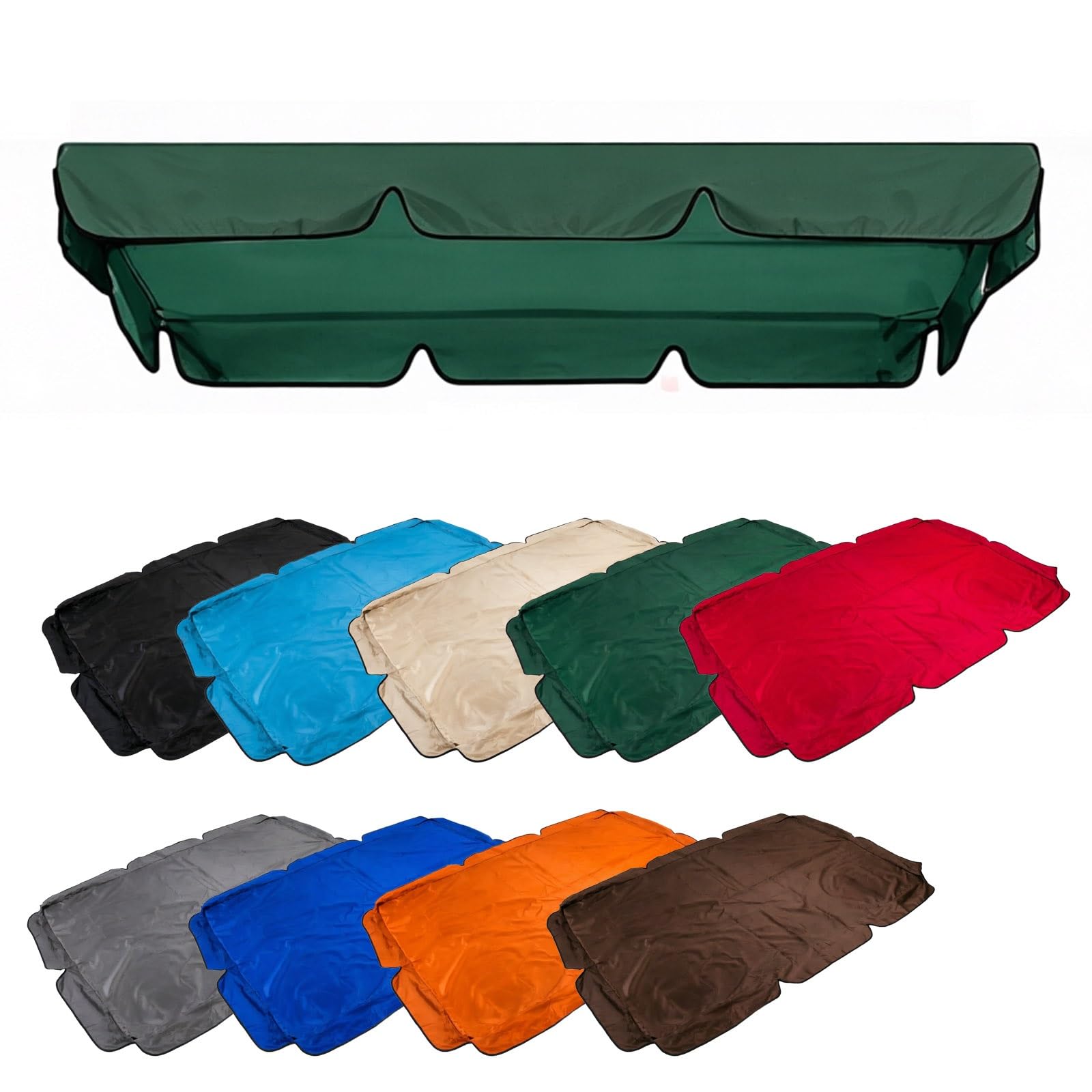 Aenmezen Waterproof Oxford Fabric for Patio Swing Canopy, Hammock Chair Top Cover Replacement, Thicken Rip Resistant Cover, 55.9x47.2in 82.7x57in(Green,82.7x57in)