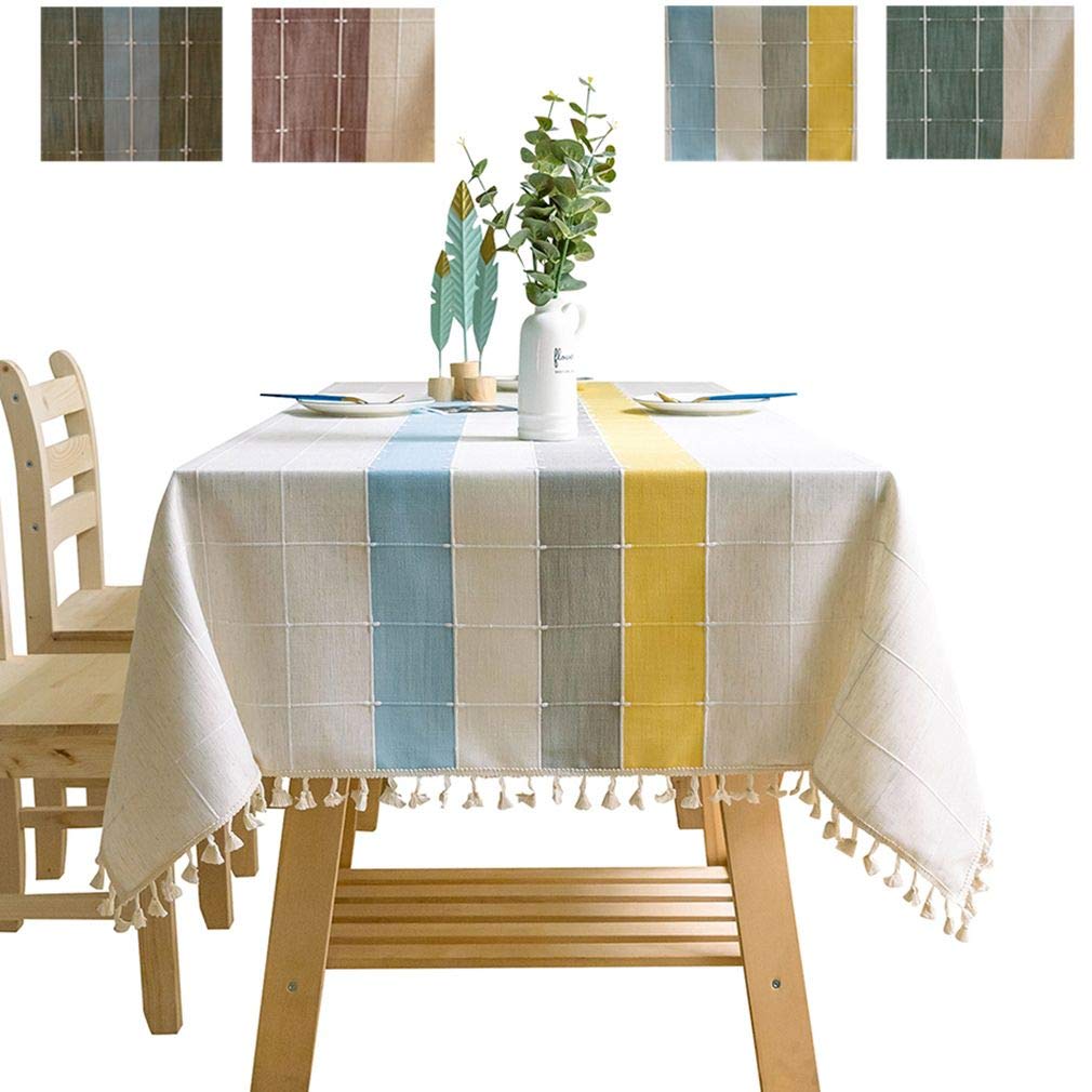 Nappe de table rectangulaire haut de gamme à franges pour table de style