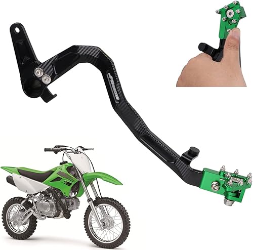 JFG RACING Palanca de pedal de freno trasero plegable para motocicleta CNC para KLX 110 KLX110 2010-2020 Pit Dirt Bike Verde disponible en Yaxa Venezuela