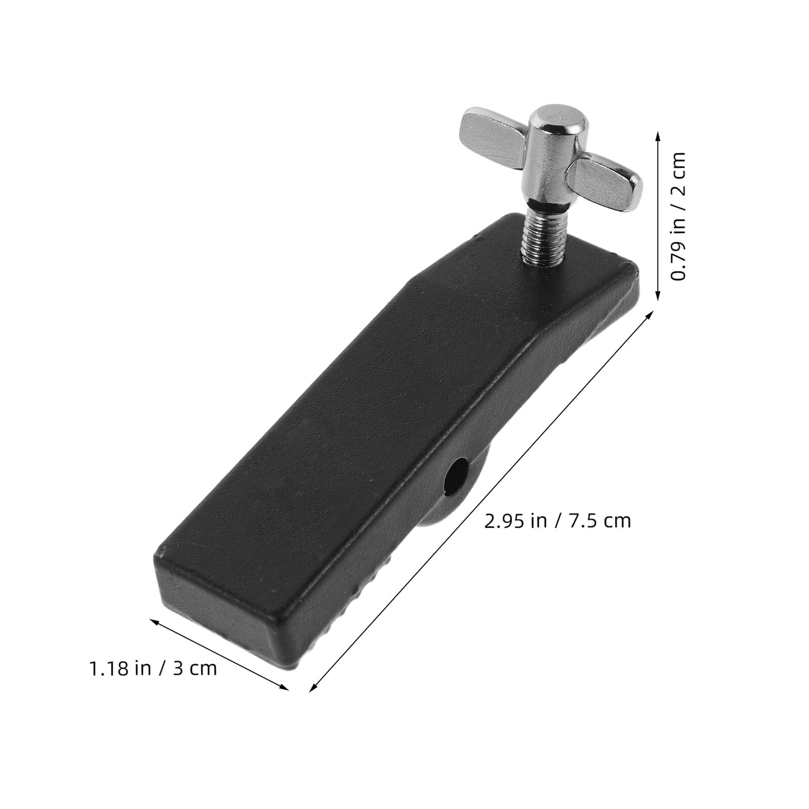 Placa de Golpeo de Hierro Absorción de Impactos y Fácil Instalación, Accesorio de Repuesto Negra para Pedal de Bombo para Hardware de Batería Acústica