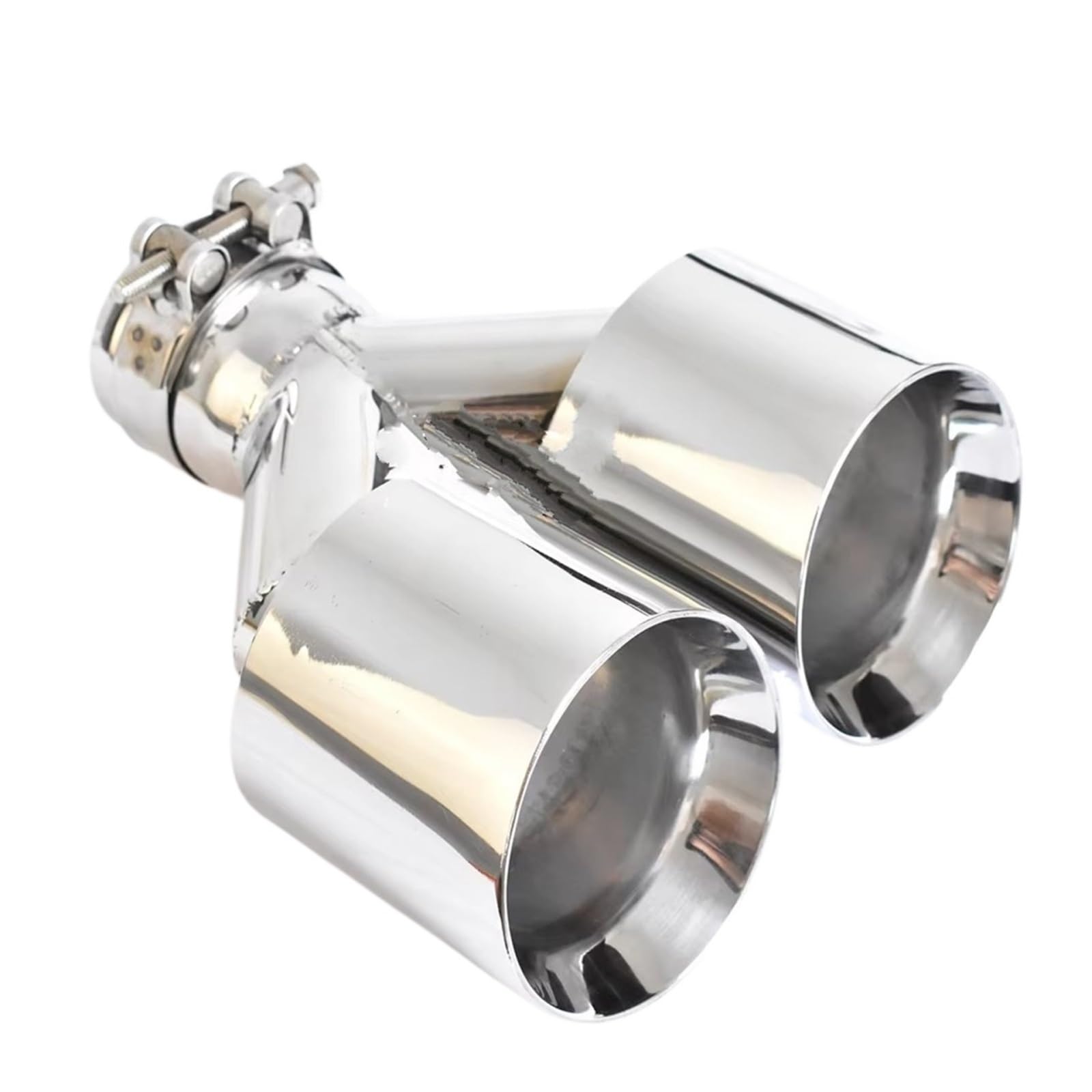 Extremo de Escape Tubo Escape Universal Acero Inoxidable Para Automóvil Con Doble Punta Silenciador Punta de Tubo de Escape(ID 63 OD 76 MM)
