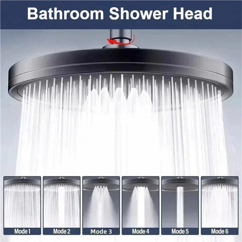Cabezal de ducha mano for el hogar, presión for rociador superior, baño un solo cabezal, grande, accesorios Cabezal de ducha(Silver)