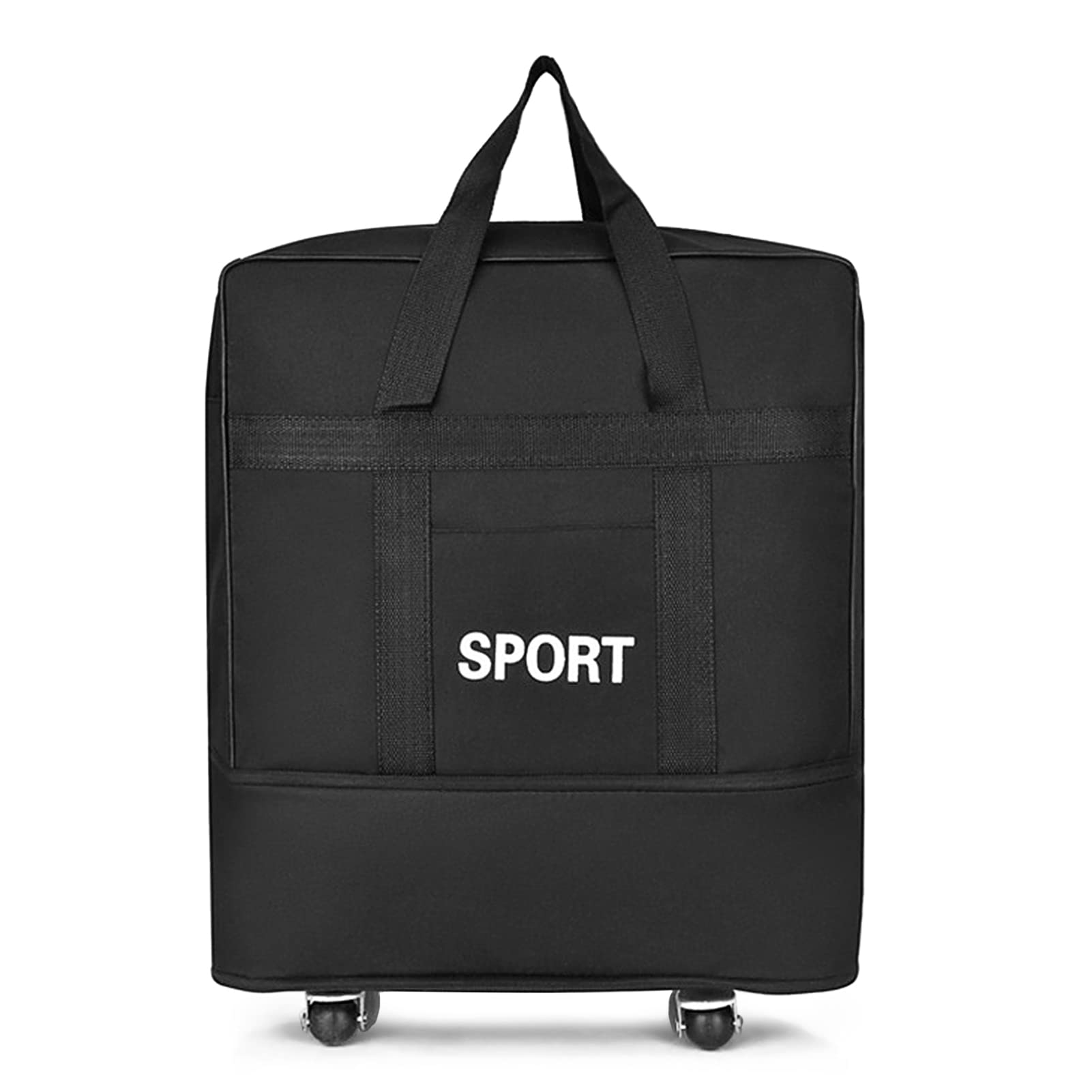HUIOP Bolsa de maleta expandible plegable con ruedas para viajes, negocios, bolsa de maleta, Black, 31inch