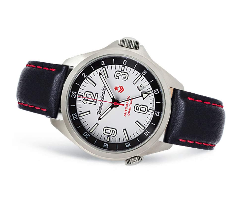Buy VOSTOK Komandirskie 470767 K34 Automatic Dual Time Russian Mens