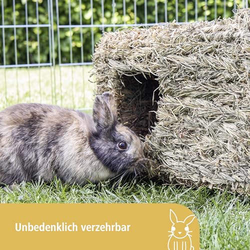 Kerbl Grashaus XL (für Kaninchen/Nagetiere, natürlich getrocknetes Gras, für den Verzehr geeignet, frei von Draht-/Kunststoffteilen, 37x30x28 cm) 82789, 1 Stück (1er Pack)