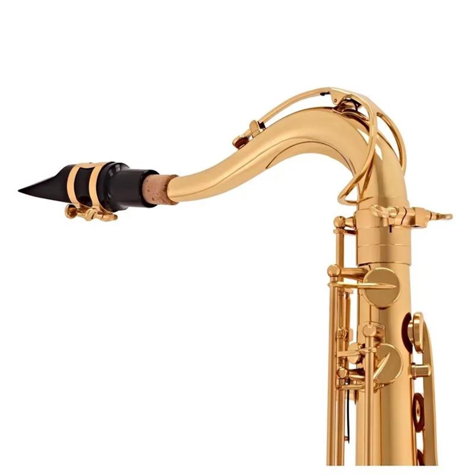 Saksofon Tenorowy B, Mosiężny, Niklowany, Saksofon Do Instrumentów Muzycznych Z Ustnikiem W Obudowie profesjonalny Saksofon (Color : A)
