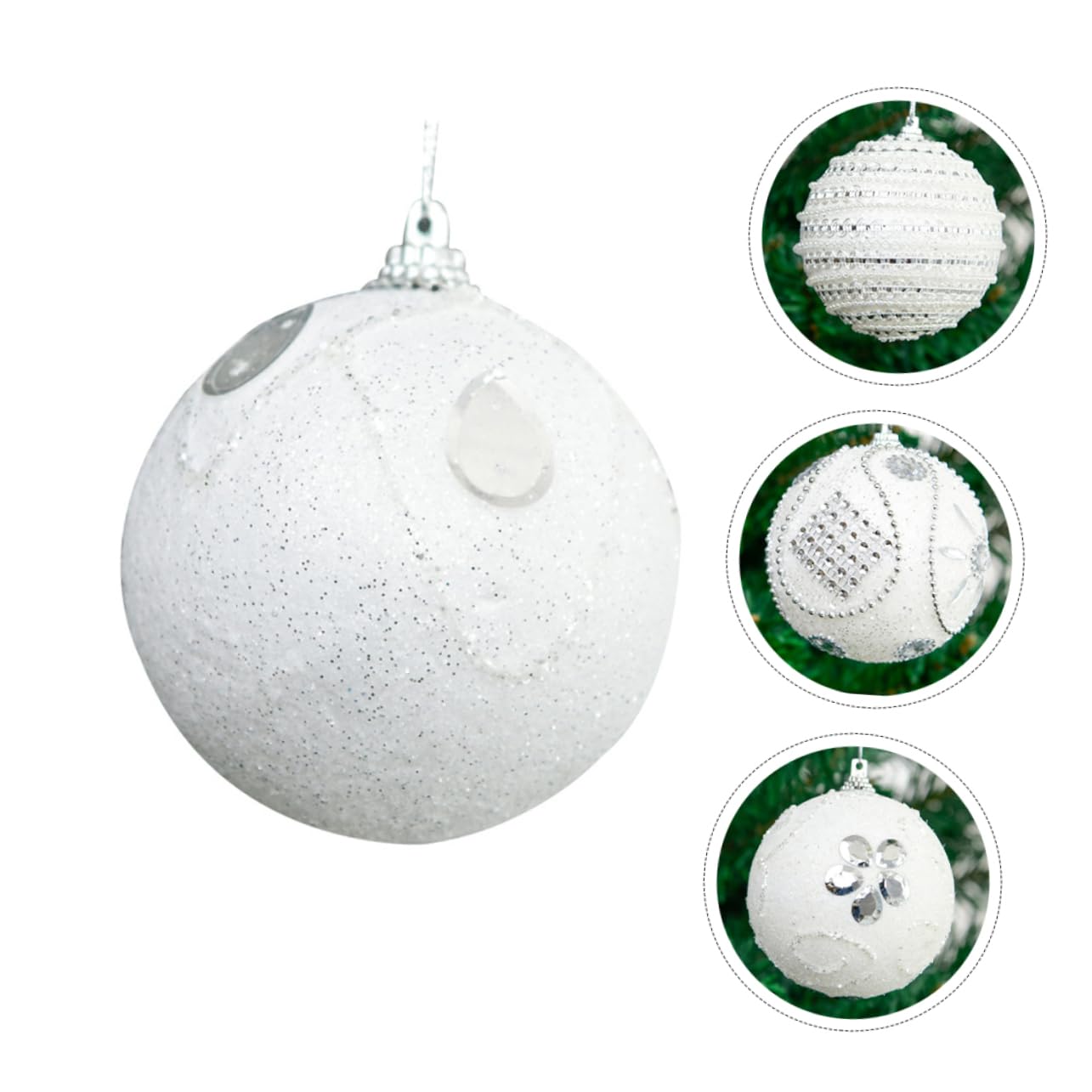 Alipis 10 Piezas Bolas de Navidad Christmas Tree Xmas Tree Bolas navideñas Colgante de Navidad Adornos navideños con Purpurina decoración de Navidad Colgante Decorativo Espuma