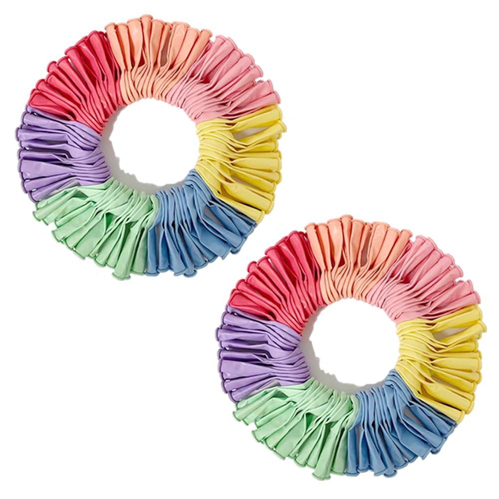 200Pcs Pastel Balloons, 5 inch 10 inch Pastel Latex Party Balloons Assorted Colors - Round Helium Macaron Balloons for Birthday Baby Shower Wedding