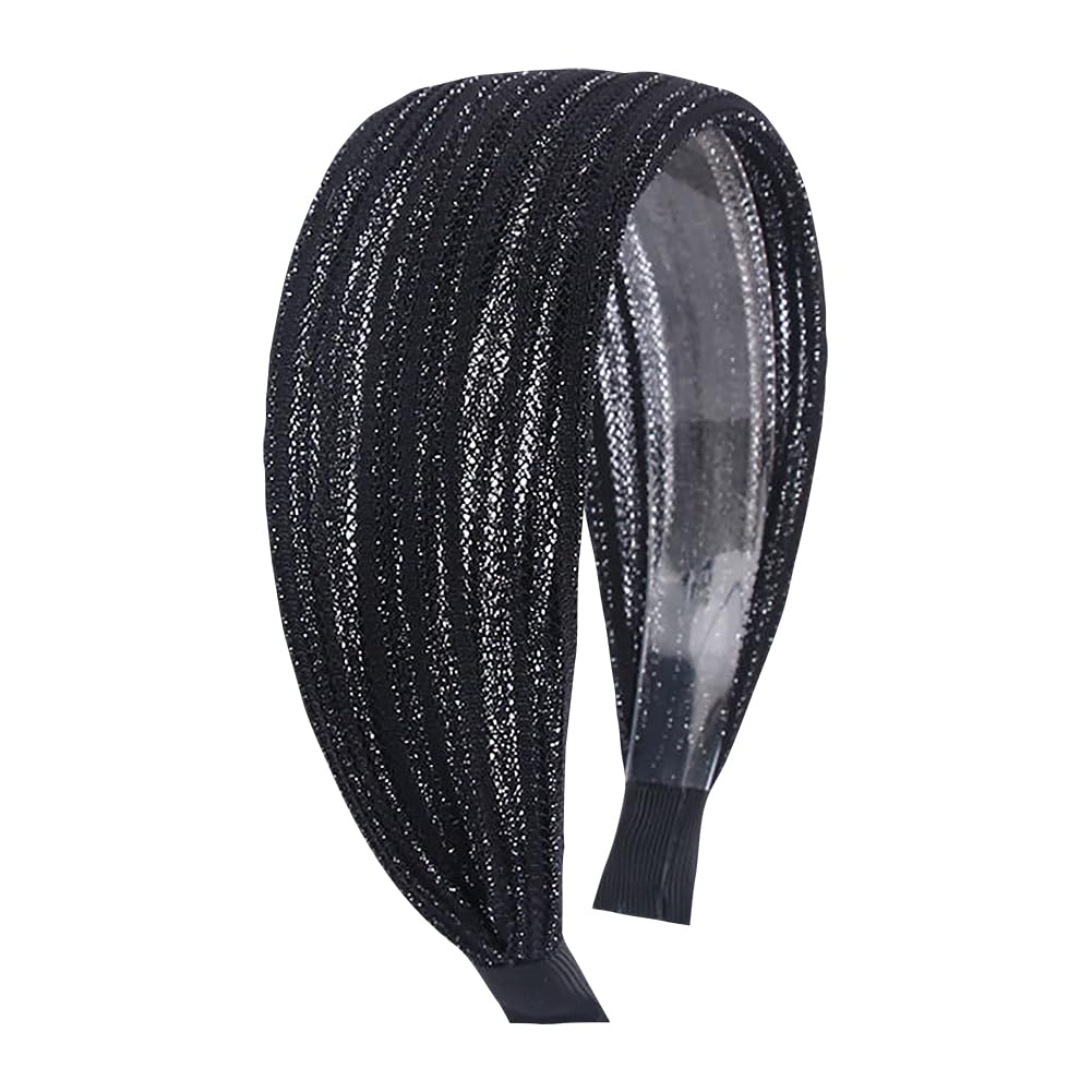 Cerchietto Rigido Extra Largo In Stile Bohémien, Con Denti, Grande, Antiscivolo, In Tessuto, Accessorio Per Capelli Alla Moda, Per Donne E Ragazze, Nero - Foto 10