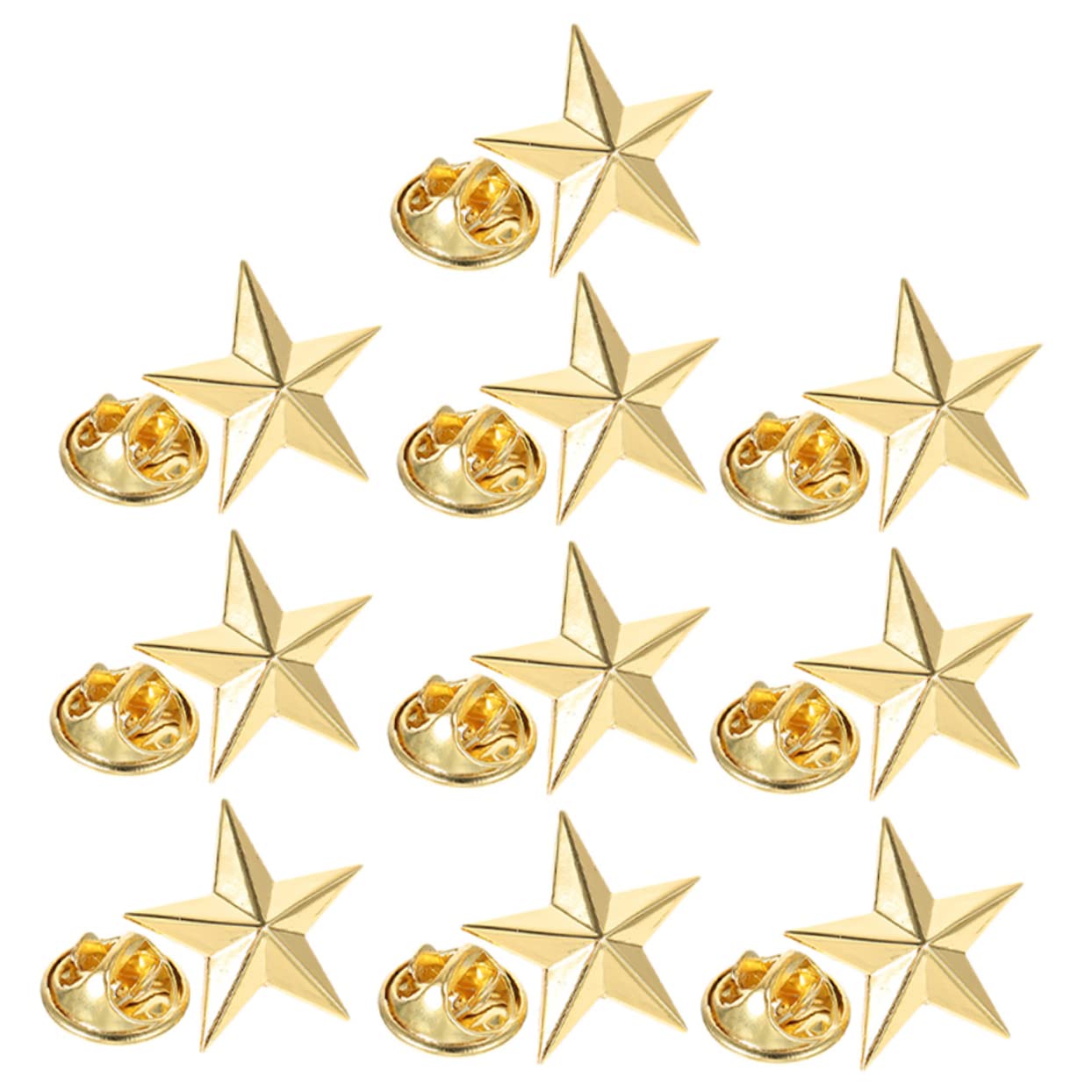 BESPORTBLE Pentagramm Anstecker Bestickter Stern Punkt Anstecker Patriotische Dekoration Hochzeit Für Sternbrosche Gedenknadel Patriotisches Anstecker Fünf Partys Legierung Golden