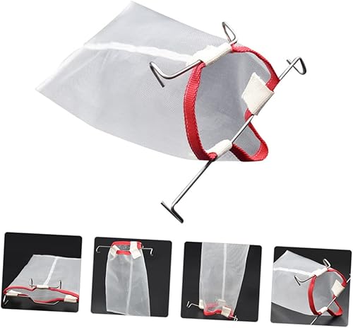 Miniatura 7 de STOBAZA Ganchos de malla para filtro de miel, filtro de leche, nueces, bolsa de leche, filtro de apicultura, bolsas coladoras con gancho, colador de