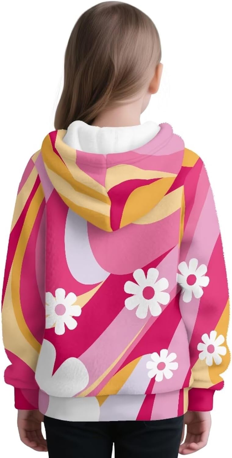 Hoodies for Girls 4-15 Quarter Zip Pullover Sweatshirt, Girls Long Sleeve Tops Warm Loose for Winter Warmth - Image 2