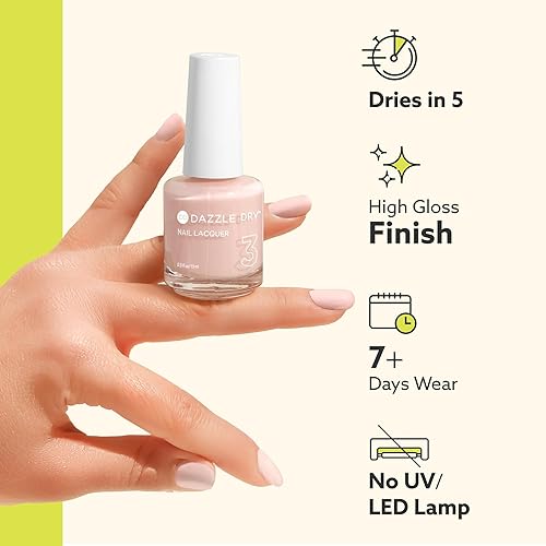Miniatura 6 de Dazzle Dry Nail Lacquer (Step 3) - Prima Ballerina - A sheer and milky delicate pink that makes a beautiful French base. (0.5 fl oz)