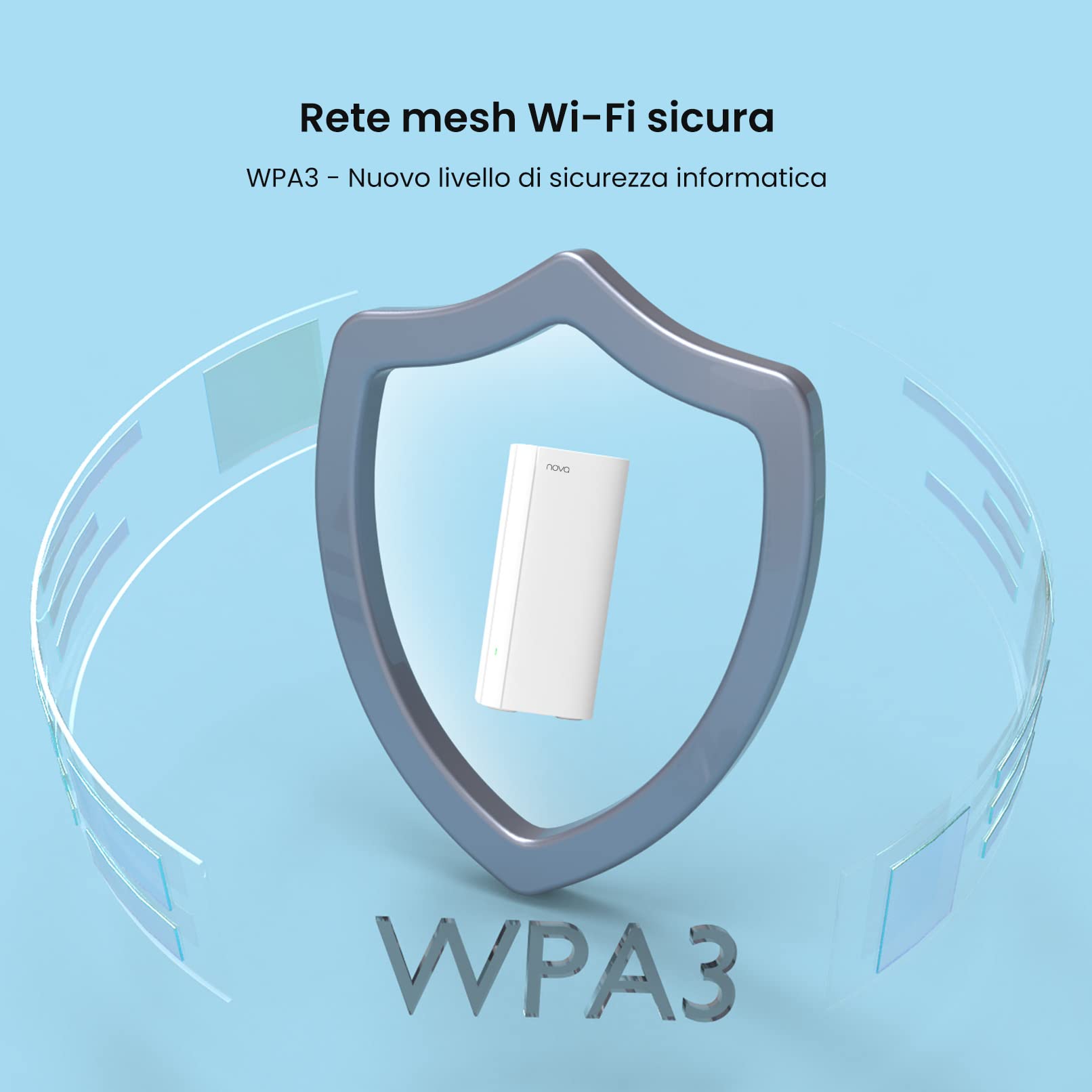 Tenda Nova MX12-1 Pack (Unità aggiuntiva, GE), AX3000 Mesh Wi-Fi 6 System, ampia copertura Wi-Fi fino a 110㎡, 1.7 GHz Quad-Core CPU, porte LAN Gigabit, supporta Alexa