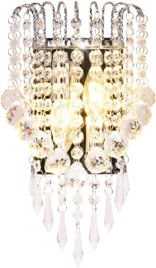 Crystal Wall Lamp,Silver