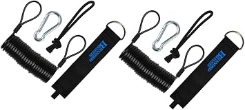 Safety Leash with Heavy Duty Wrist/Ankle Cuff, Carabiner & Paracord Loop. Boogie Boards, Snowboards, Surf Boards, SUP, Ski Scooters, Snowskates, Sleds, Dog Pet Lanyard