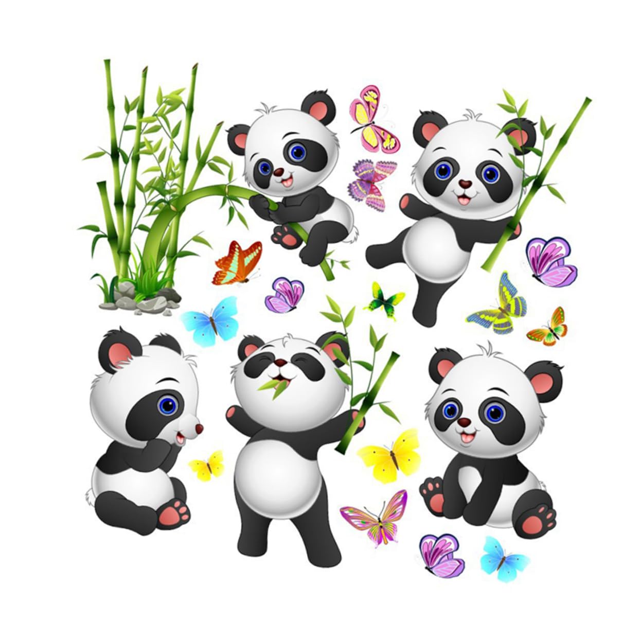 Toyvian 3 Set Di Adesivi Murali Animali Adesivi Murali Panda Graffiti Da Applicare Non Per La Decorazione Della Casa Della Stanza Dei Ragazzi E Delle Ragazze
