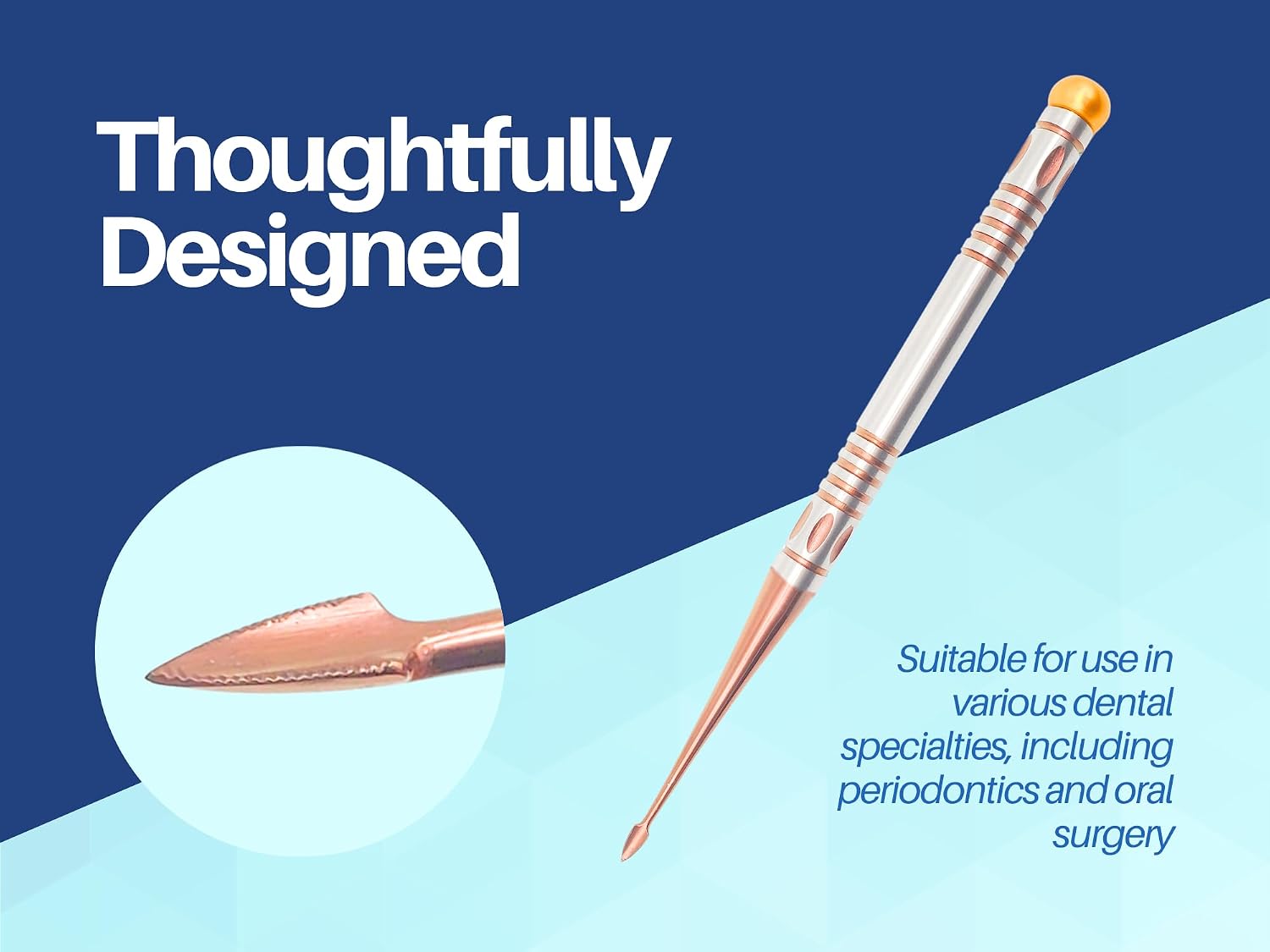 ARTMAN INSTRUMENTS Root Elevator Straight Spade Shape Concave Bernard Extraction Spade Elevator for Broken Root Tips Color Coded Periotome PDL Dental Extraction