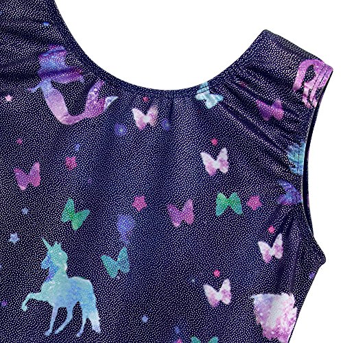Image of HOZIY Gymnastics Leotards for Girls Unicorn Aurora Rainbow Mermaid Dinosaur Cupcake Sparkle Biketard Toddlers Kids Children