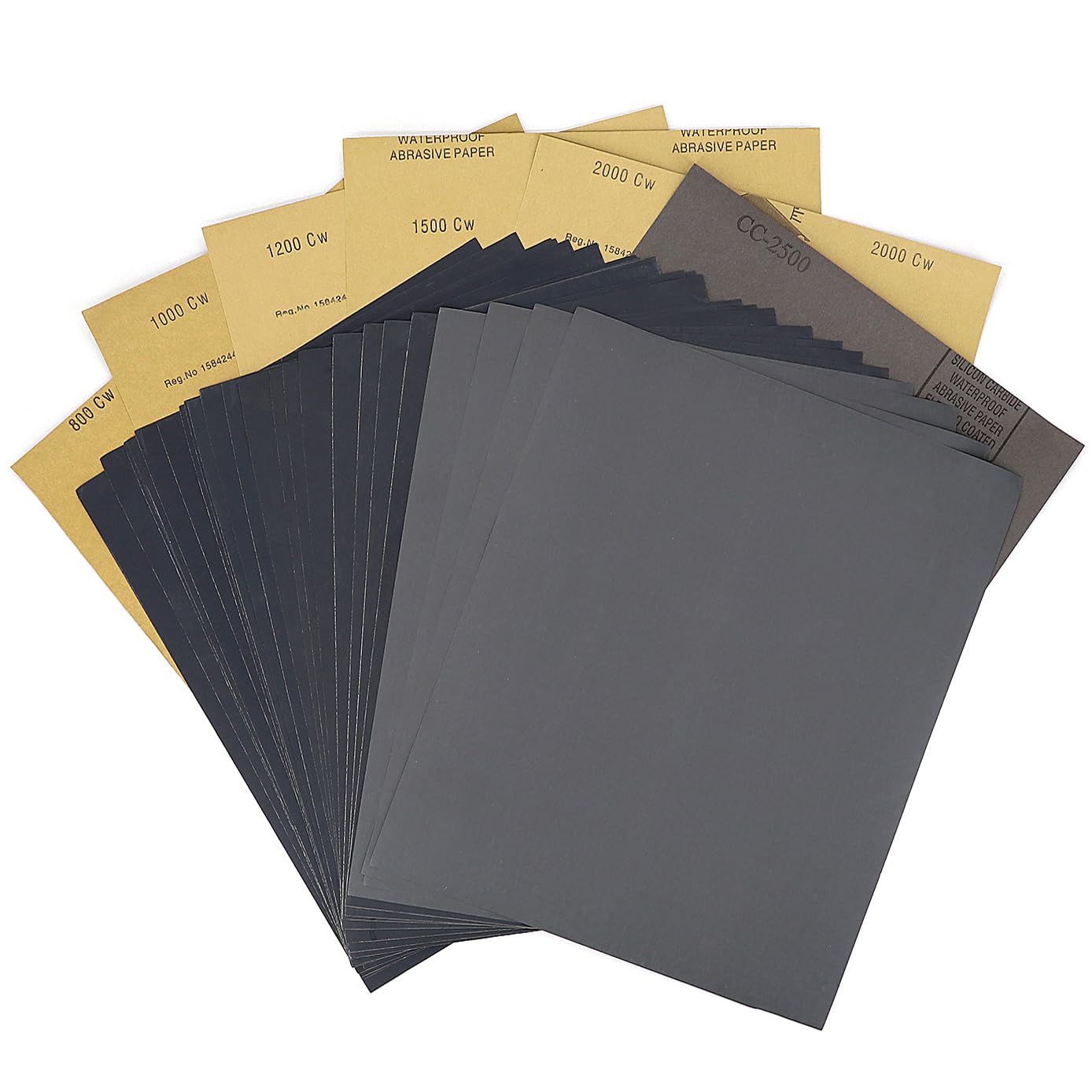 30 hojas de papel de lija de 9 x 11 pulgadas, 6 papeles de lija surtidos de grano 800 a 2500, almohadillas abrasivas de precisión fina para lijado automotriz, acabado de torneado de madera,