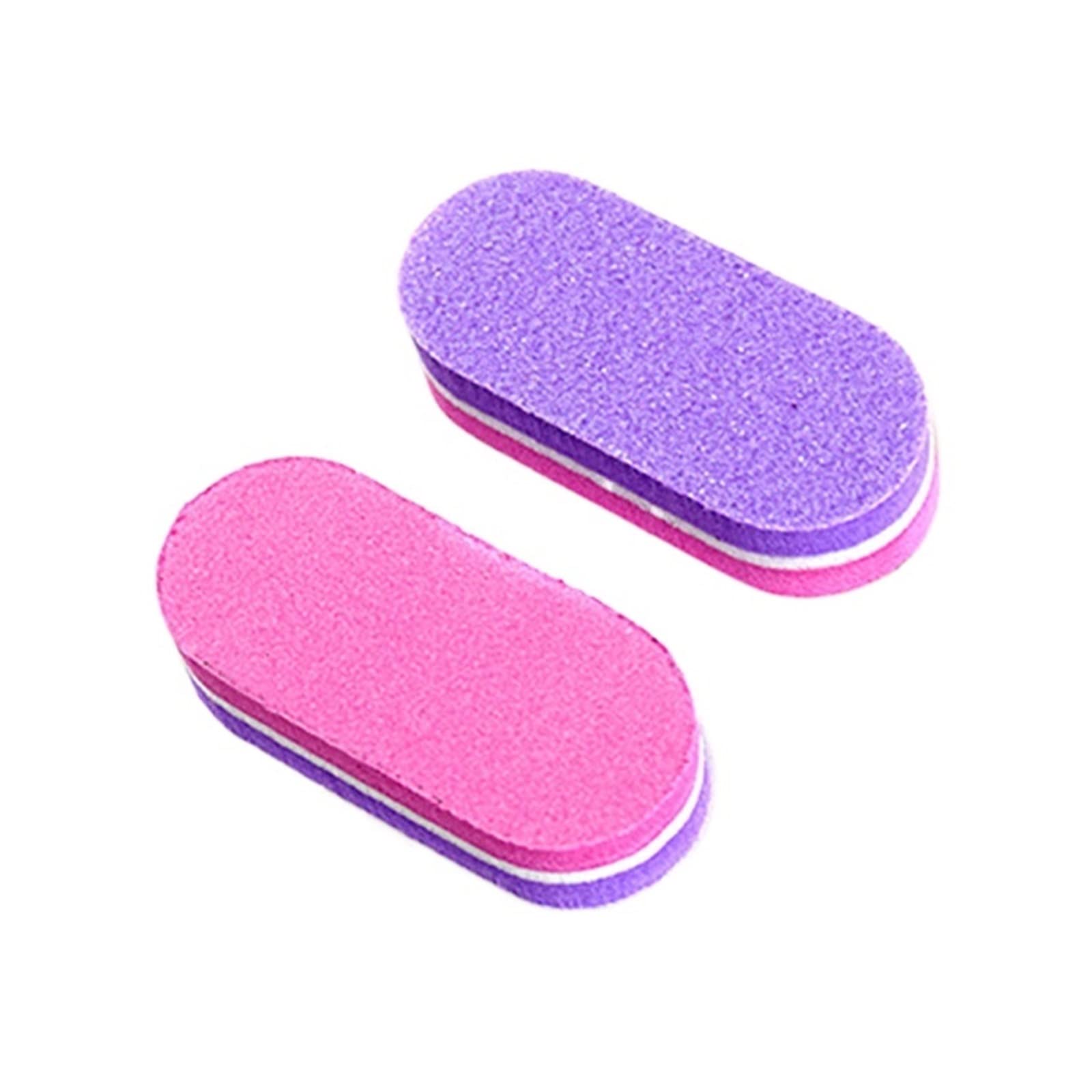 Lot de 10 blocs polissoirs à ongles en éponge, grain 100/180, 4,8 x 2 x 1,2 cm, multicolore, 10/20/40 pièces (violet)