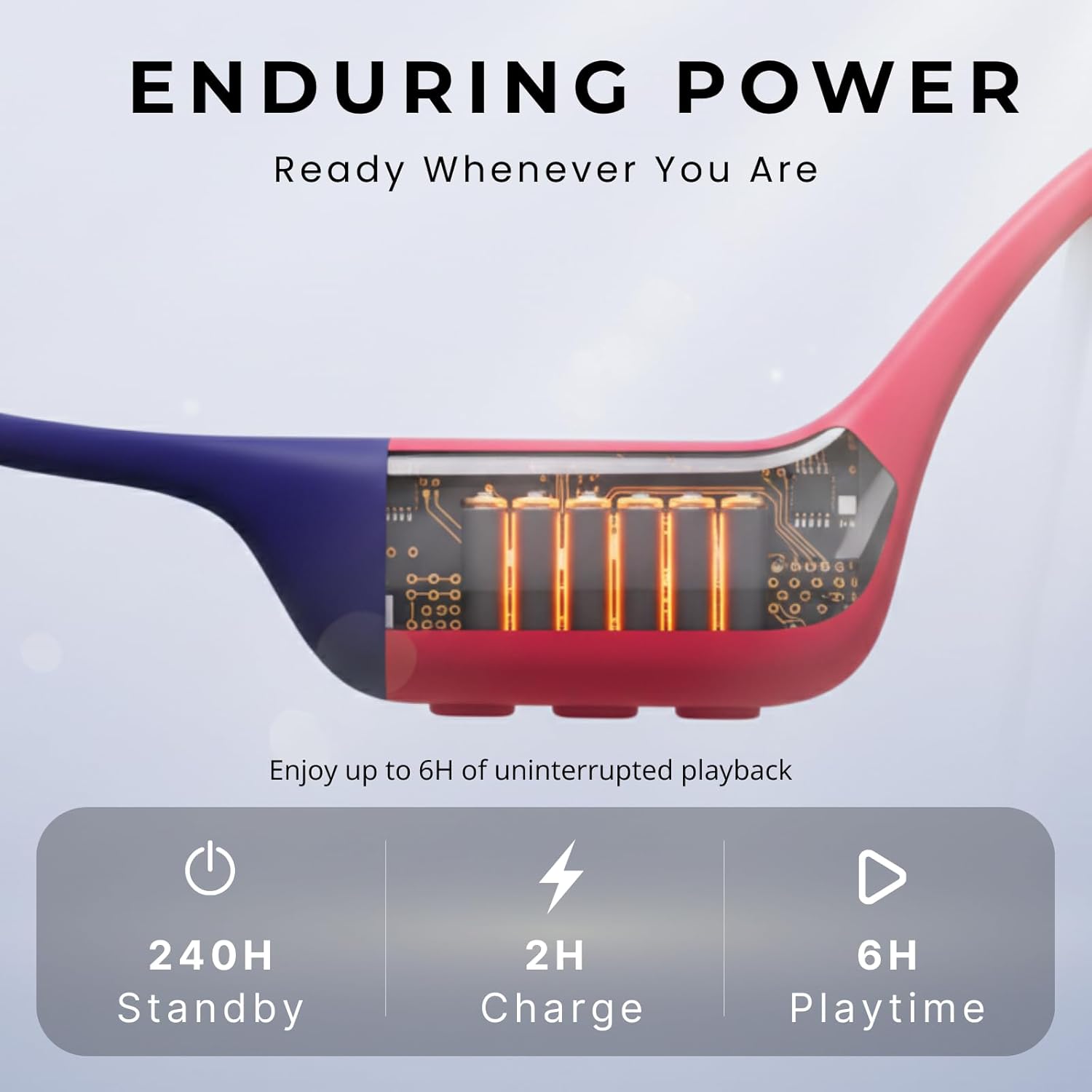 Premium Bone Conduction Headphones – Waterproof IP78, Open-Ear Bluetooth 5.4 with 32GB MP3, Noise-Canceling Mic, AI Voice Control, Luxury Titanium Build for Swimming, Running, and Gym - Image 8