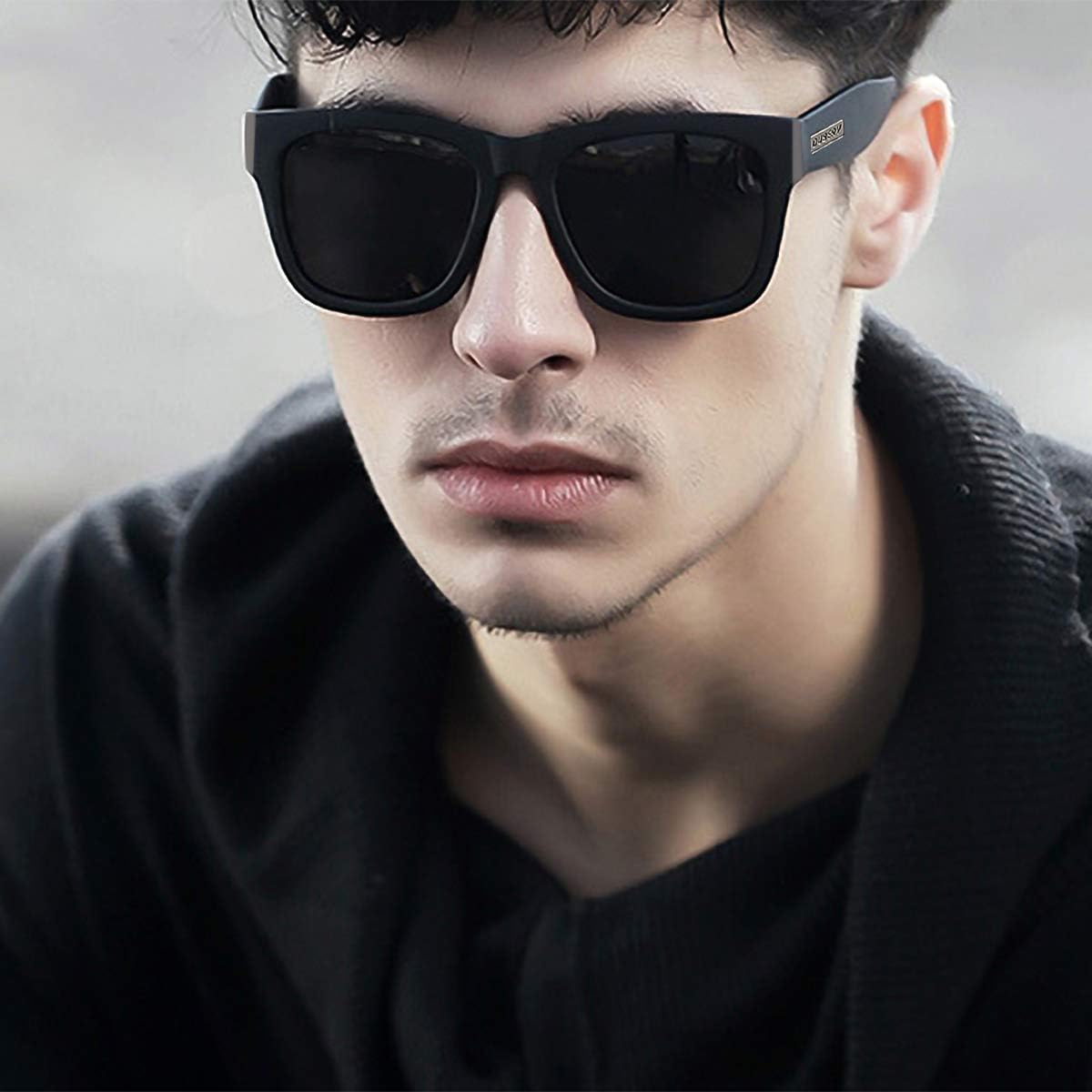 LumiSyne Sunglasses Men Women Polarized Square Frame Tortoise Sports UV400 With Sunglasses Case For Driving Outdoor Travel