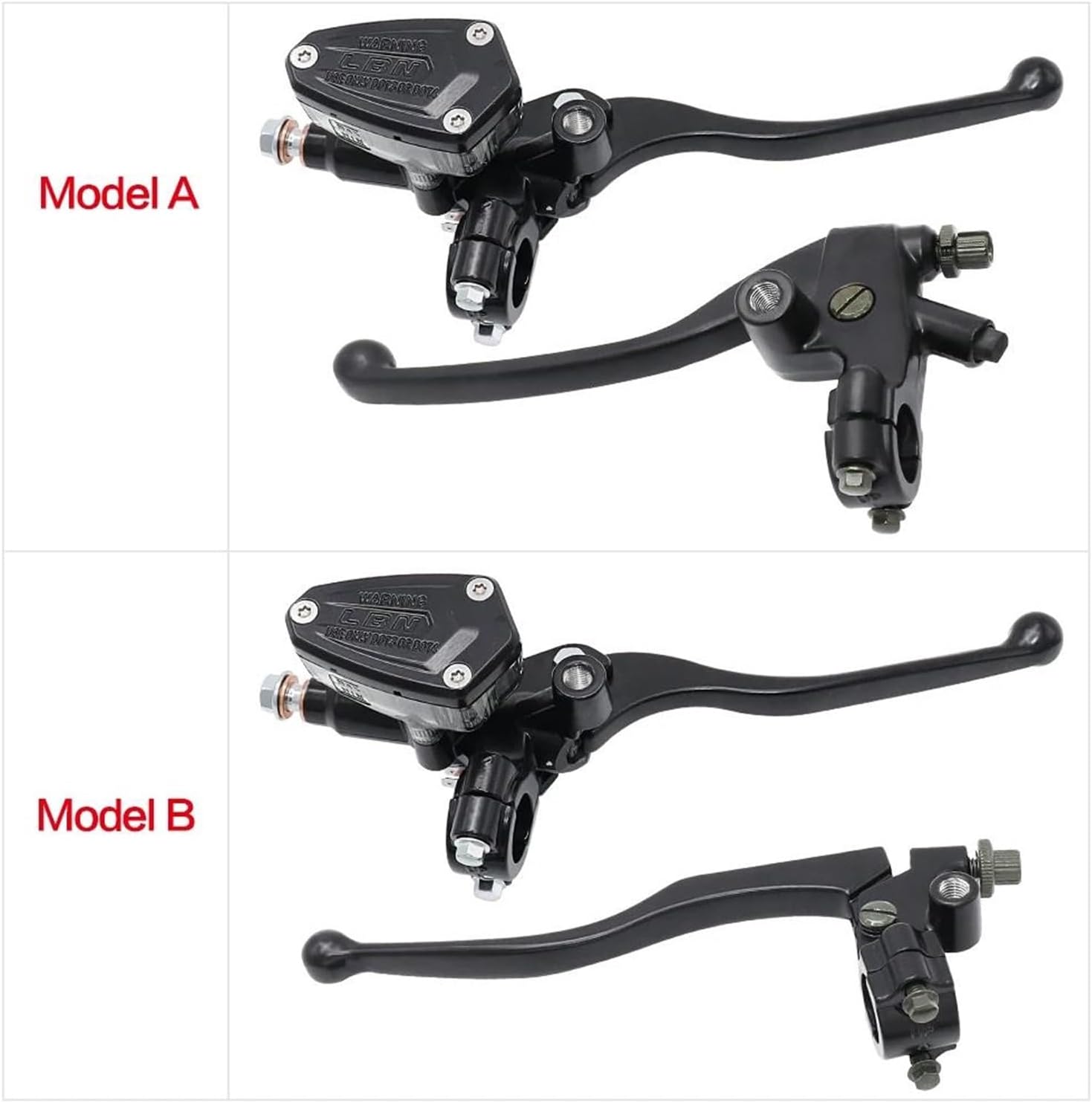 22mm Motorcycle Brake Master Cylinder Pump Black Hydraulic Thread Clutch Handle Lever Motorcycle Accessories(Left and right B2)