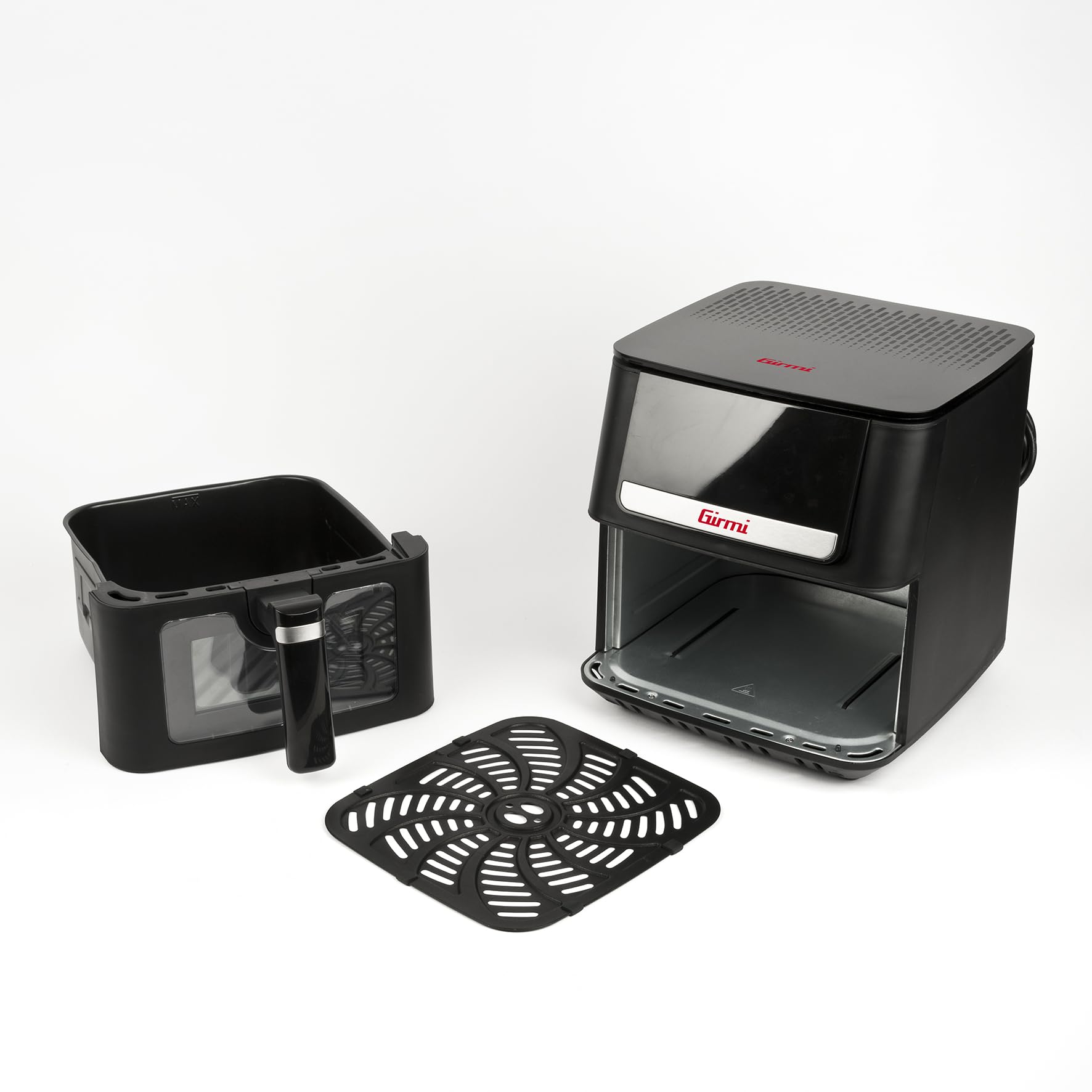 Girmi FG84 Friggitrice ad Aria Ecofrit Crisp, 6,5 Litri, 1700W, Display digitale, 8 programmi, Partenza Ritardata, Vassoio Rialzabile, Timer, Temperatura regolabile, BPA/PFOA Safe, Ricettario incluso