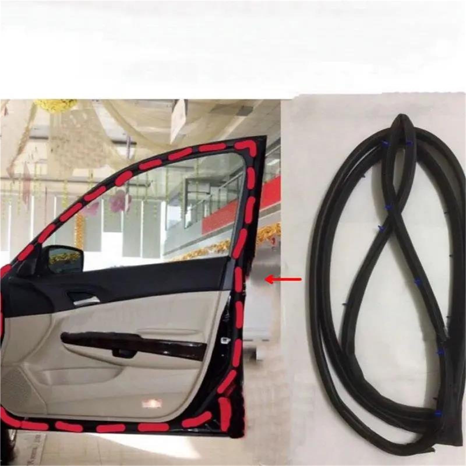 Joint d'étanchéité pour Cadre de Porte Accessoire Automobile Mastic de Protection des Bords pour Accord 2008 2009 2010-2013